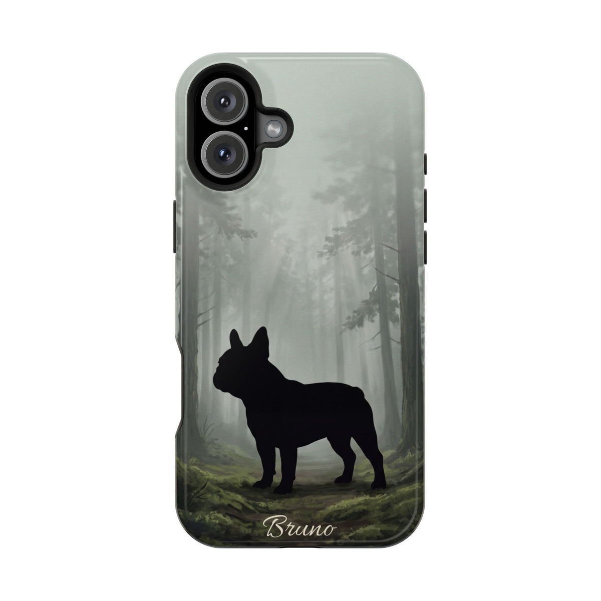 Personalized French Bulldog Misty Forest Phone Case — Wireless Charging Cover