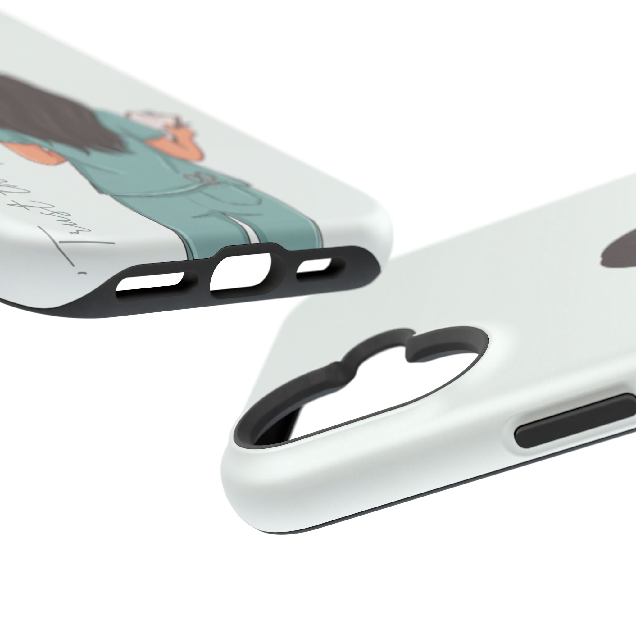 Nurse Illustration Phone Case — Impact-Resistant Wireless Charging Cover