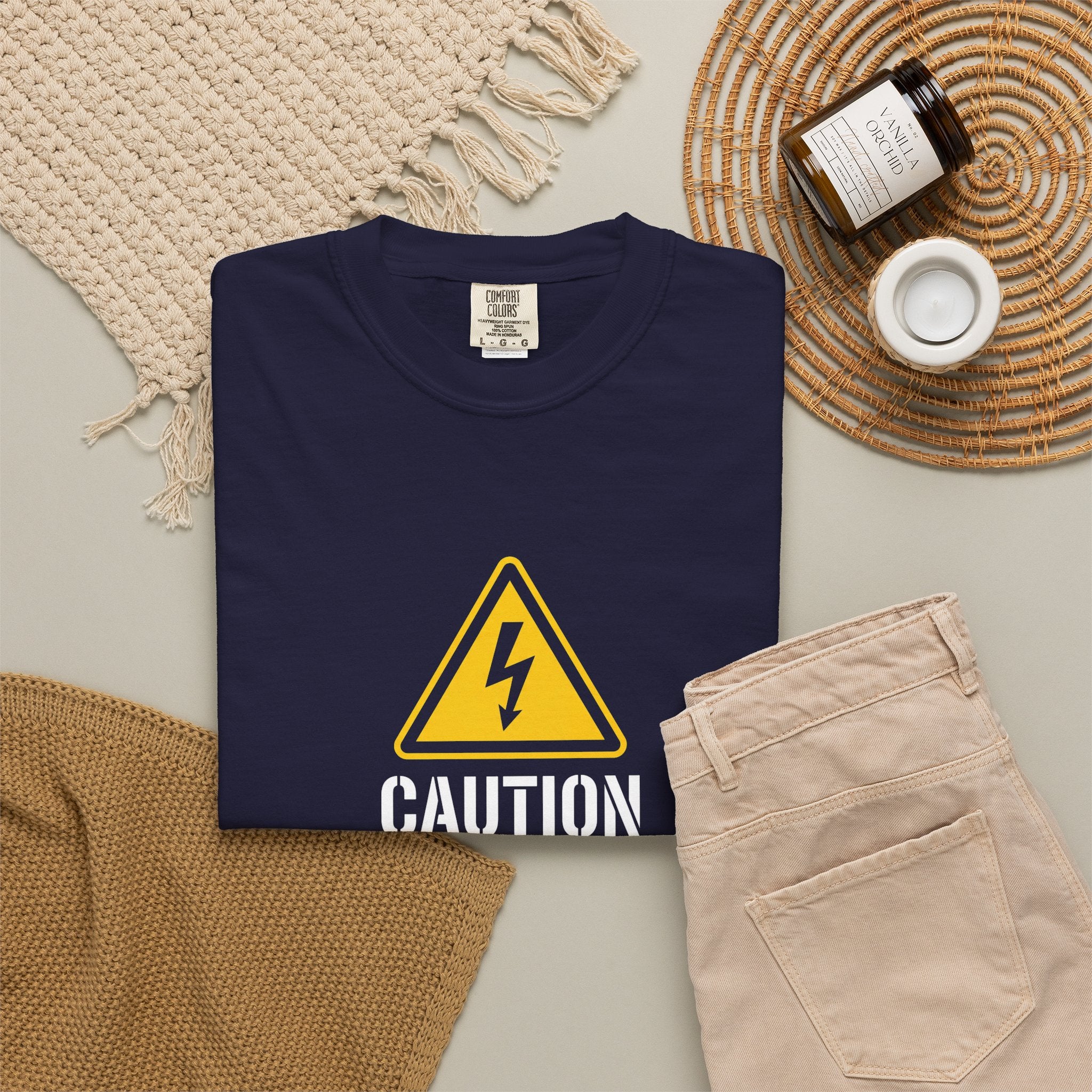 Caution Electrician At Work T-Shirt