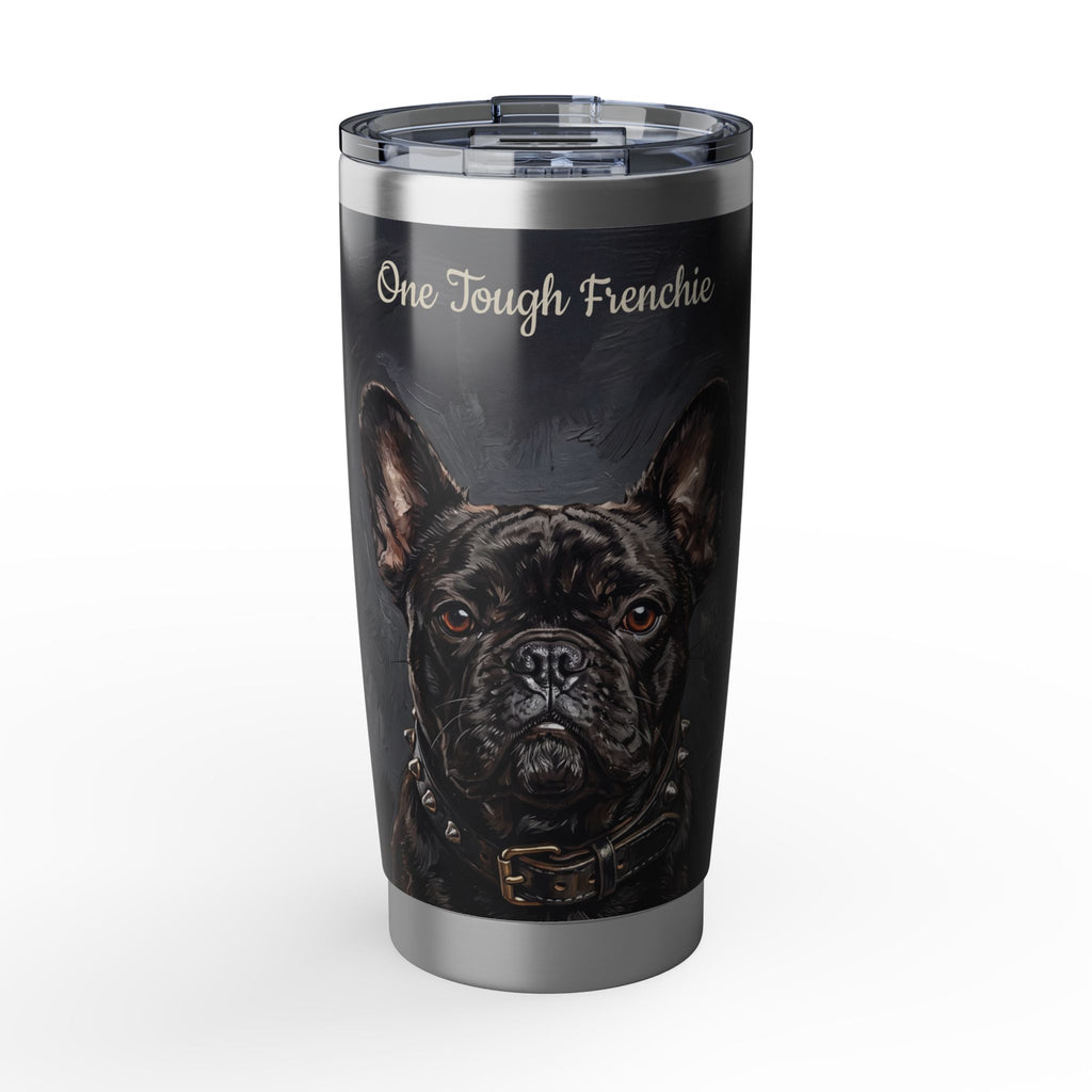 Personalized Frenchie Tumbler – One Tough Frenchie Travel Mug, Custom Name Gift for Dog Dad