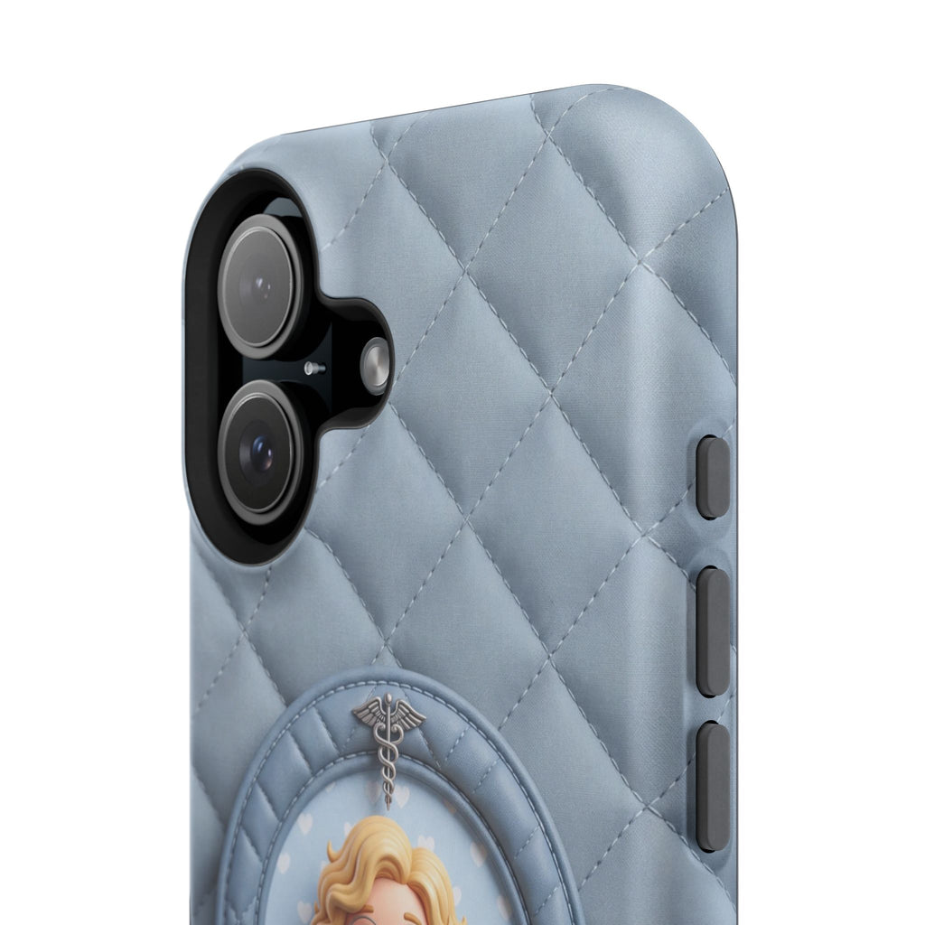 Personalized Quilted Nurse Phone Case — Wireless Charging Cover