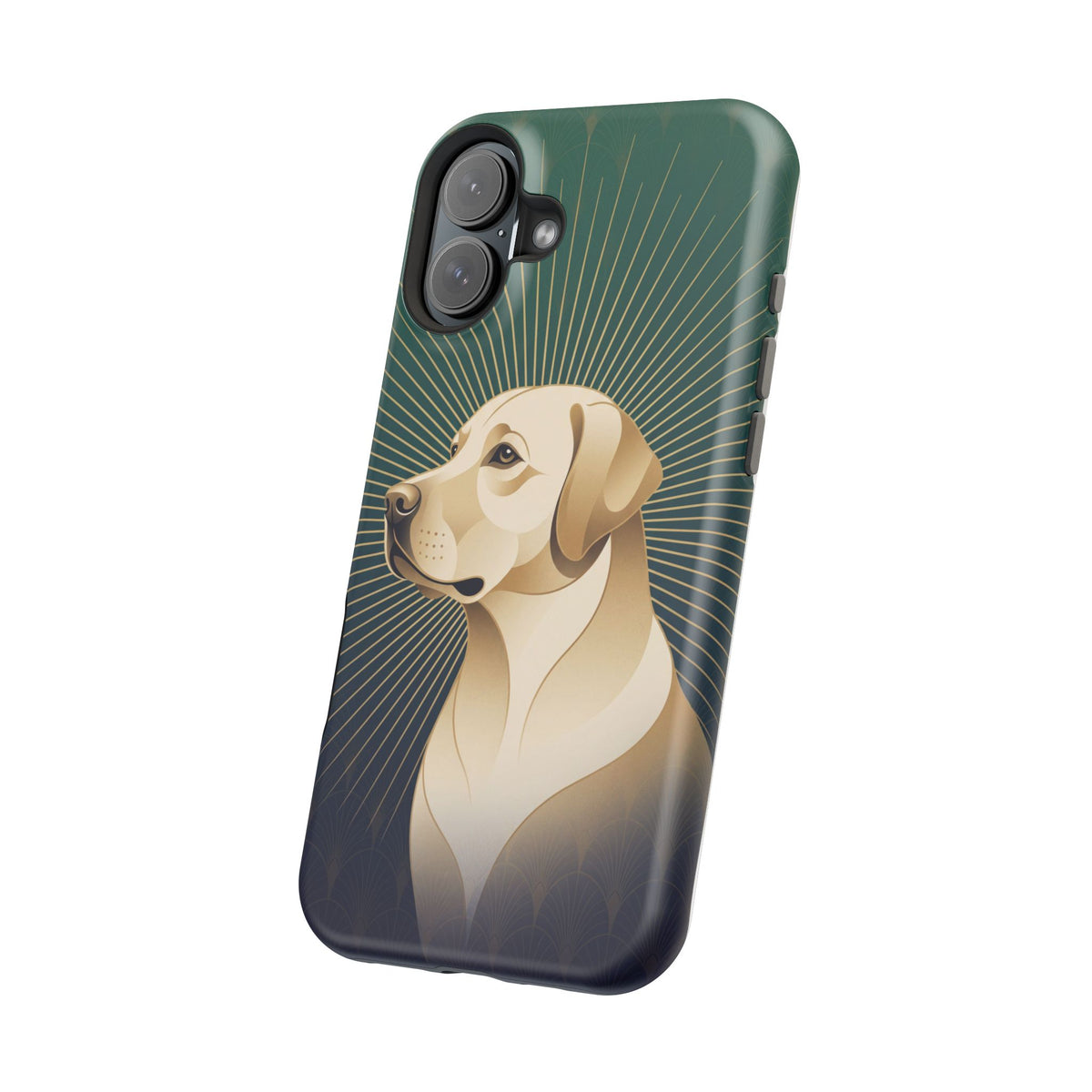 Art Deco Labrador Phone Case — Tough Magnetic Case with Wireless Charging