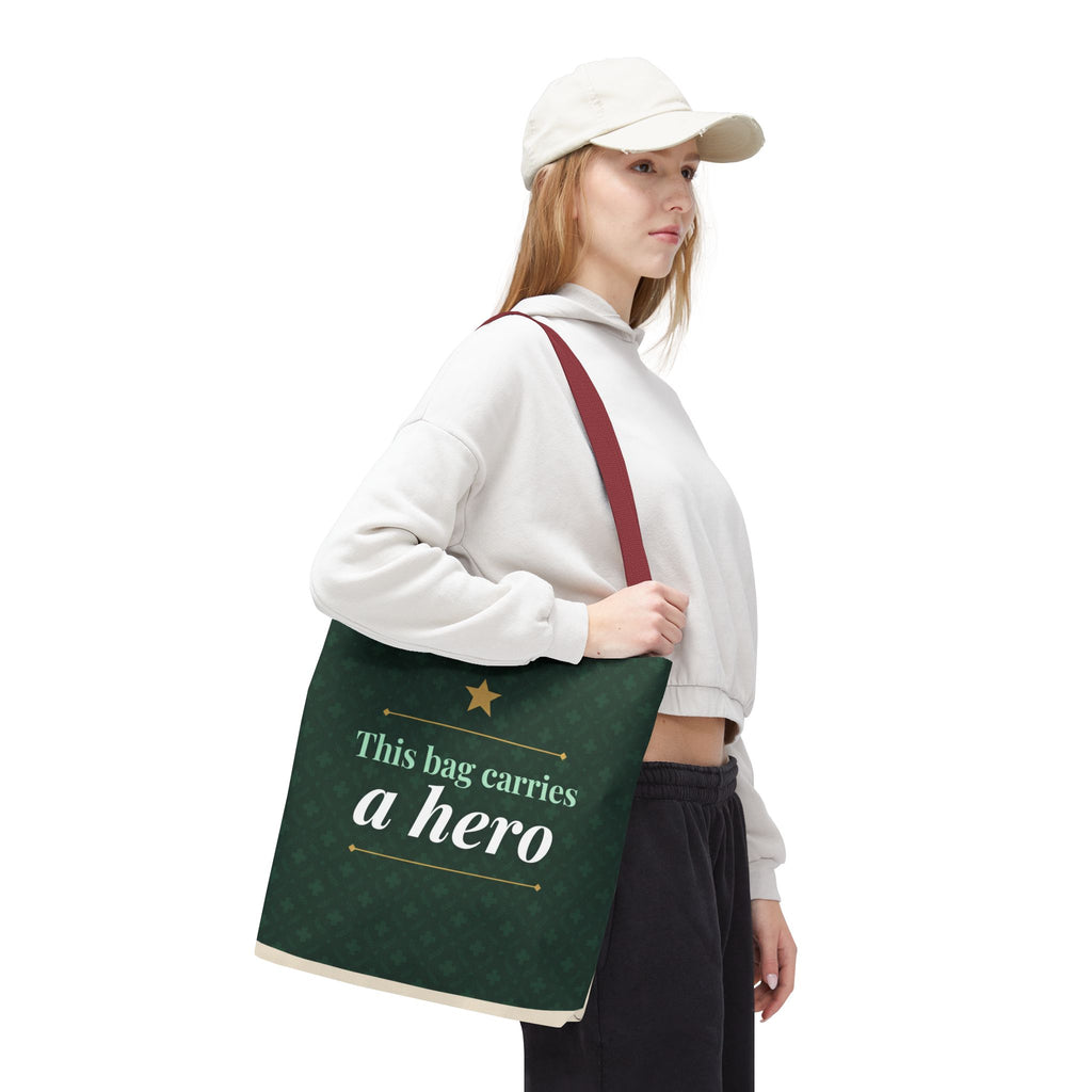 This Bag Carries a Hero Tote | Nurse Gift Tote Bag | Essential Worker Appreciation Gift | Premium Polyester Carry-All
