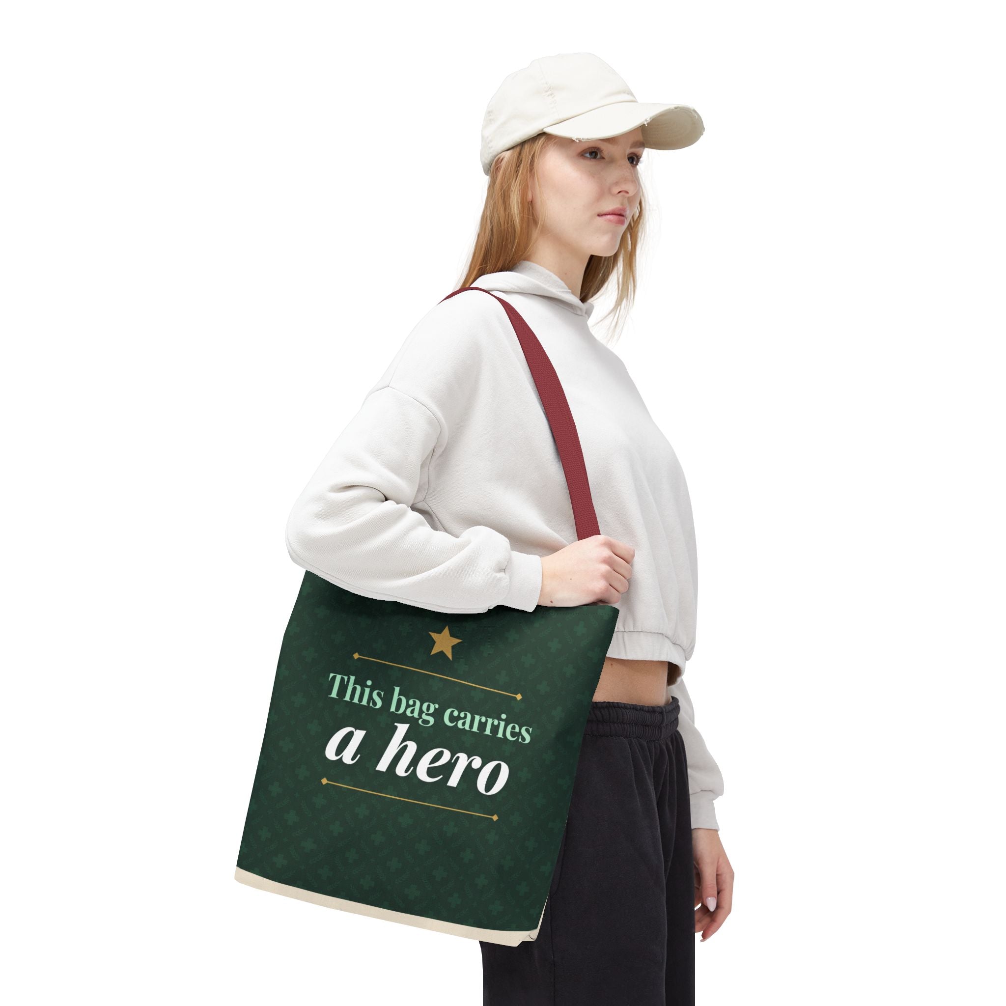 This Bag Carries a Hero Tote | Nurse Gift Tote Bag | Essential Worker Appreciation Gift | Premium Polyester Carry-All