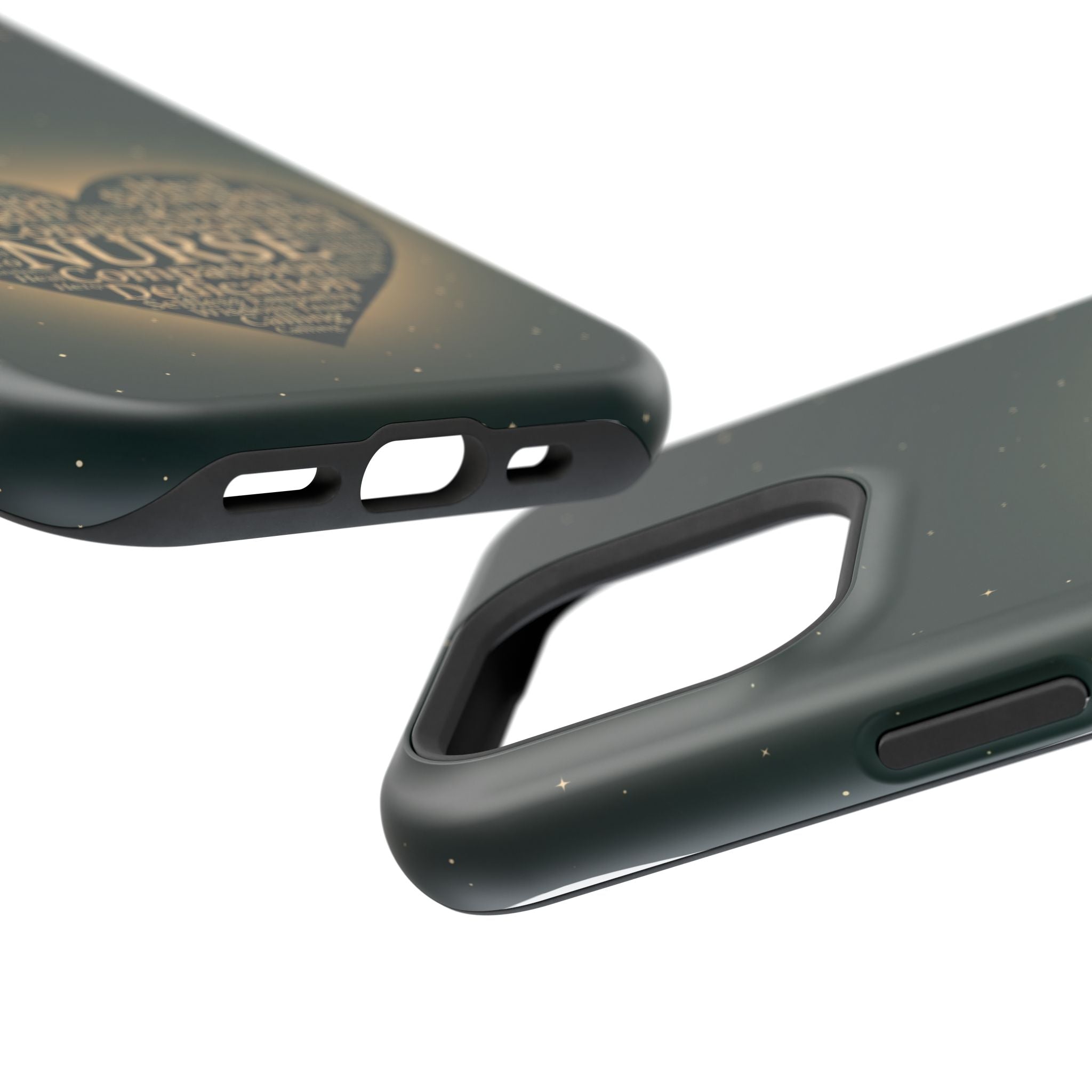 Nurse Heart Word and Art Phone Case — Impact-Resistant Wireless Charging Cover