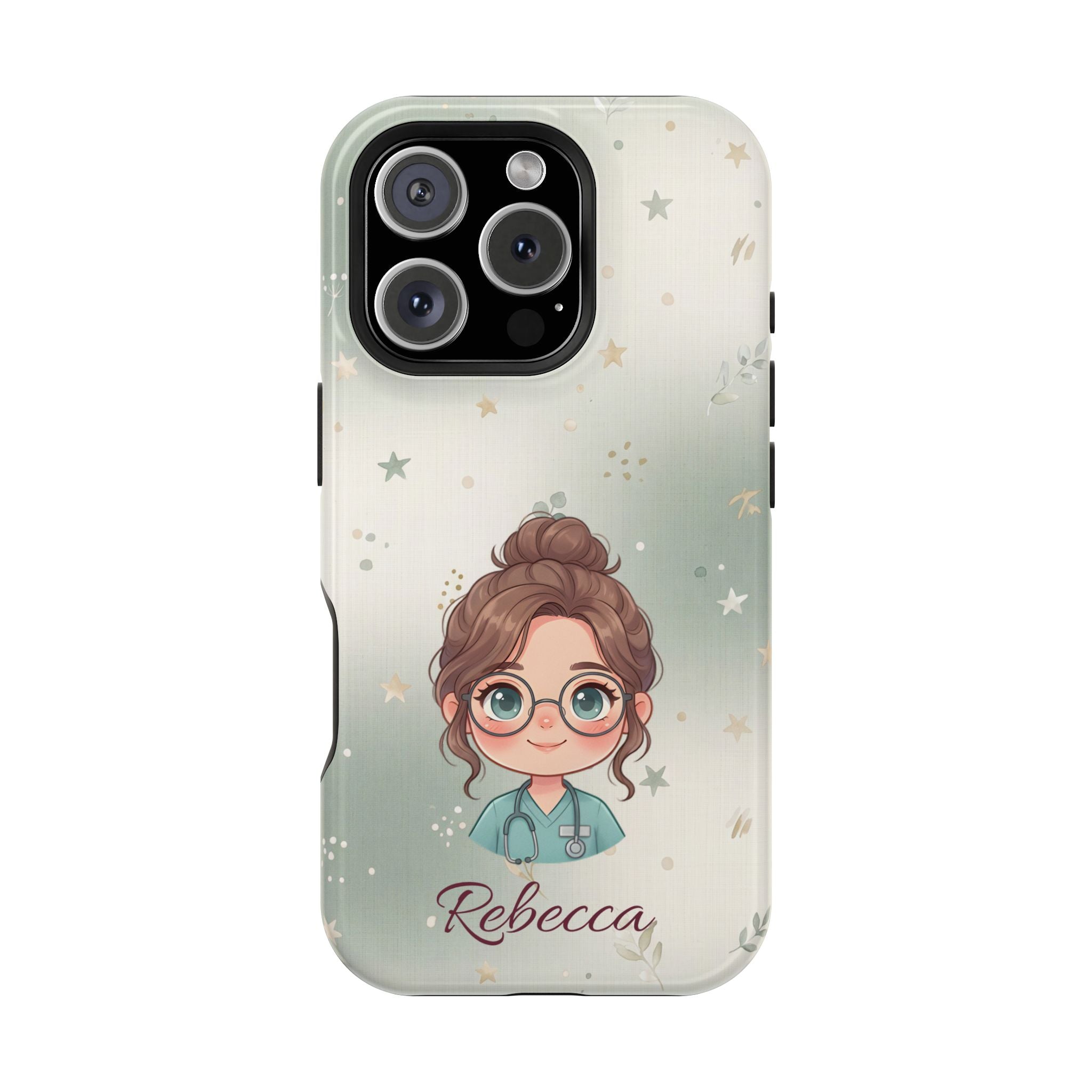 Personalized Starry Nurse Phone Case — Wireless Charging Cover