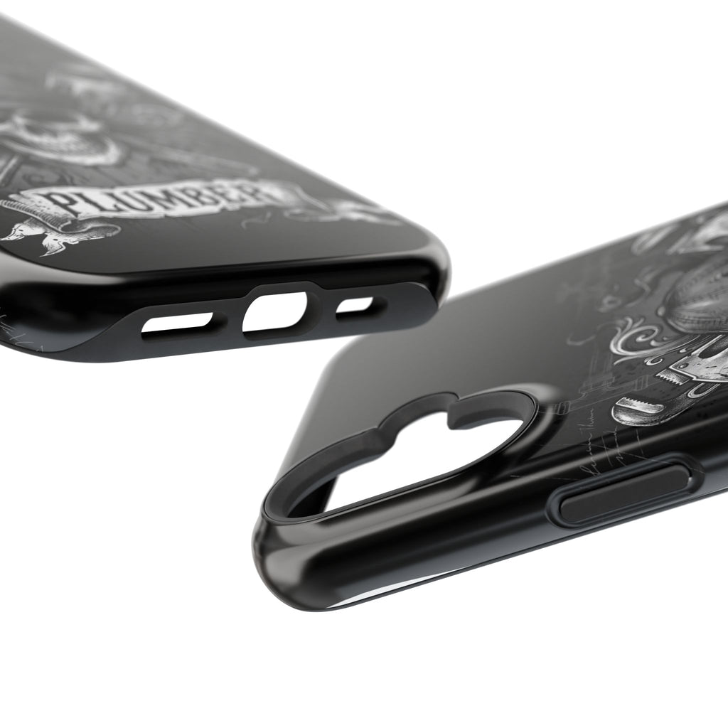 Skull & Wrenches Plumber Phone Case — Wireless Charging Cover