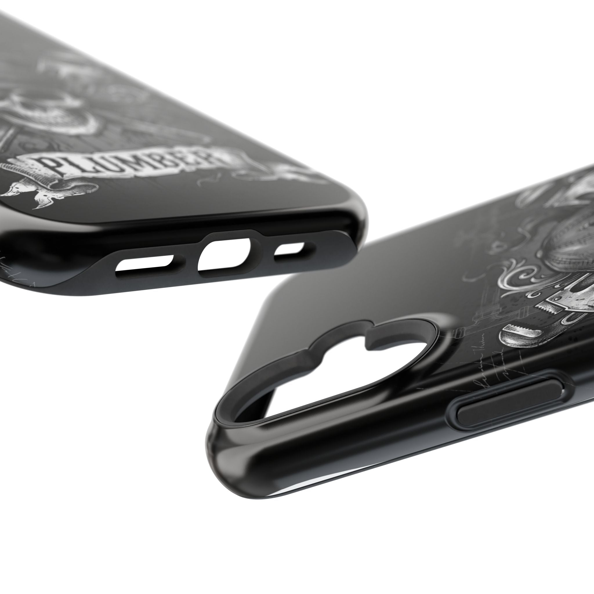 Skull & Wrenches Plumber Phone Case — Wireless Charging Cover