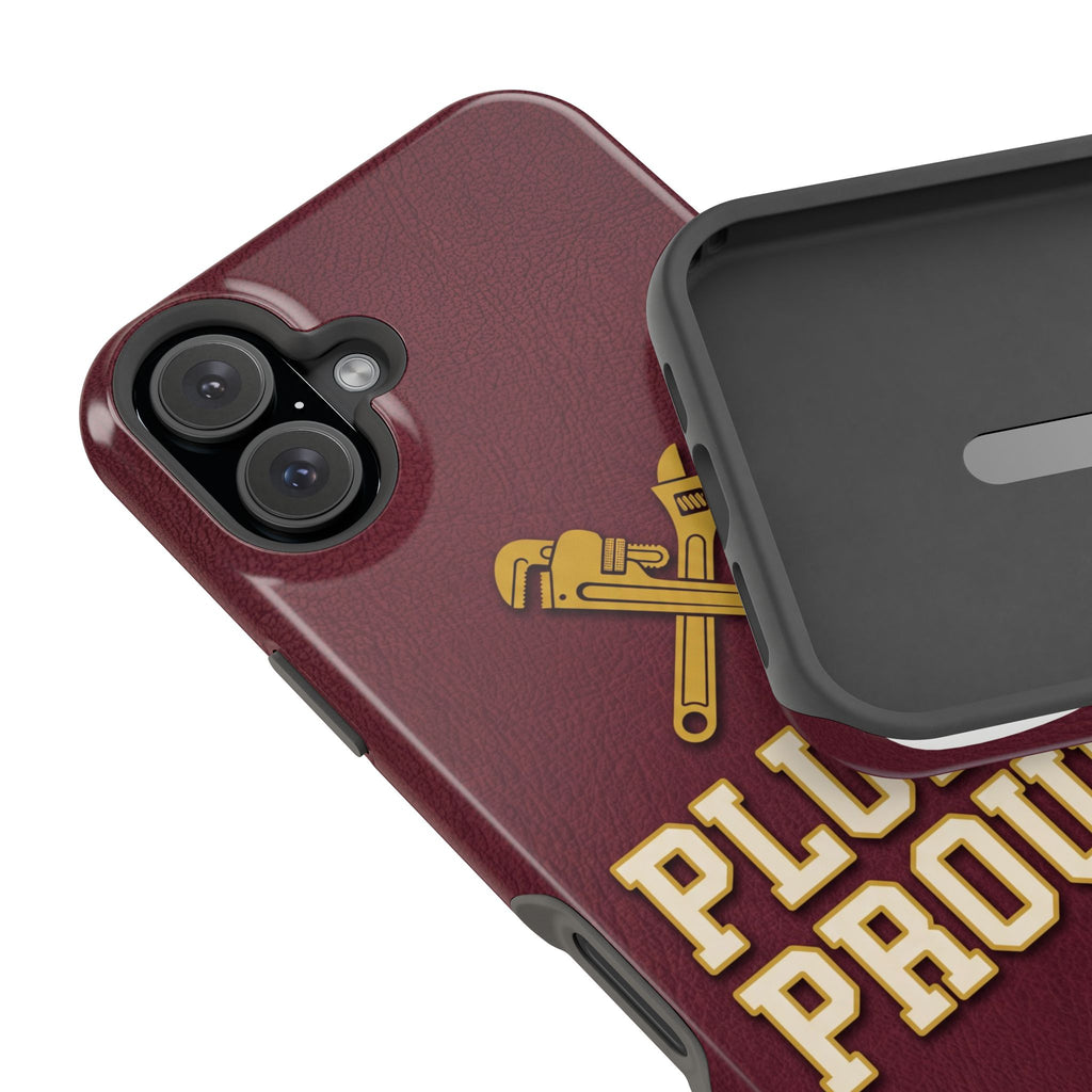 Plumb. Proud. Phone Case — Crossed Wrenches Wireless Charging Cover