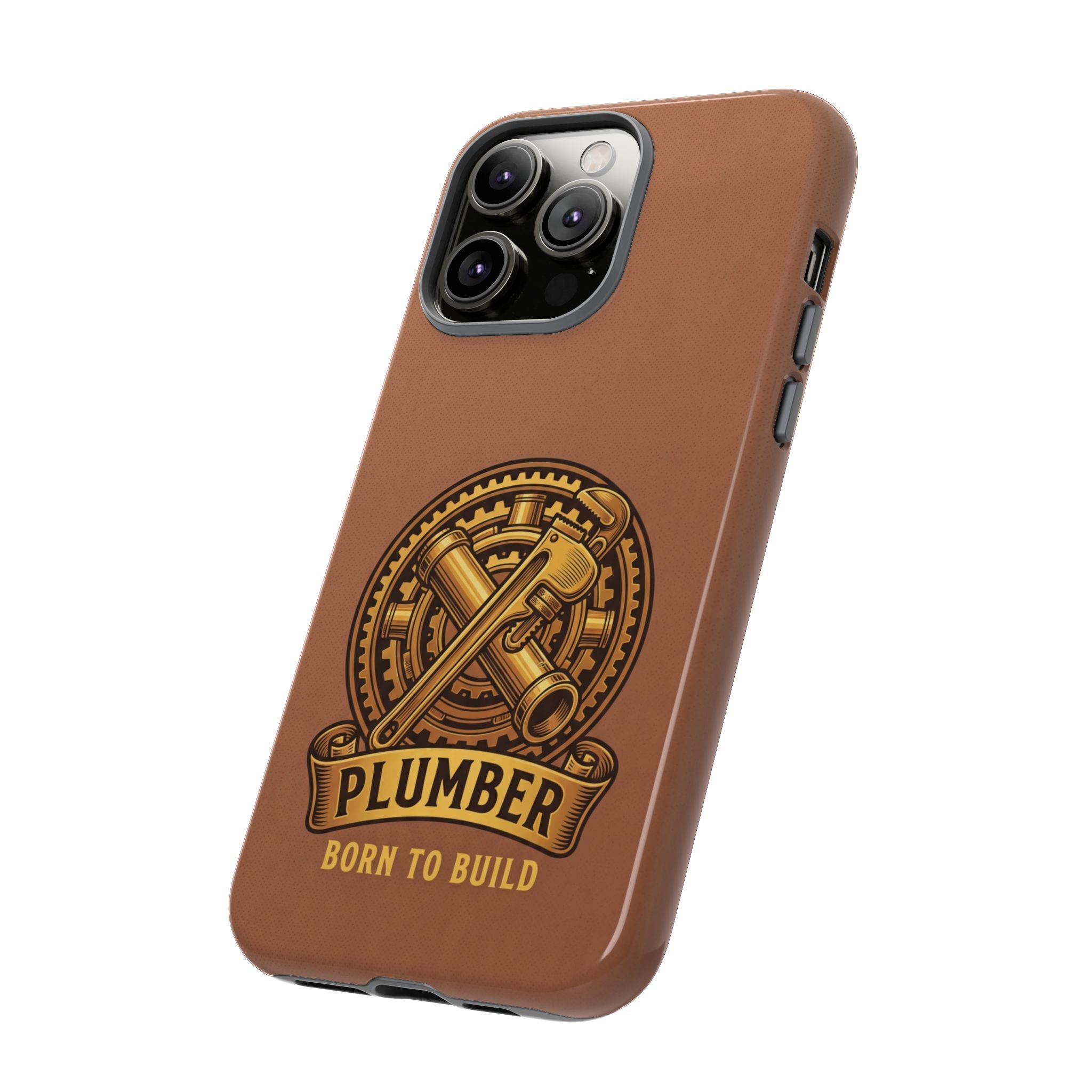 Plumber Born to Build Leather Phone Case - Samsung & iPhone Series