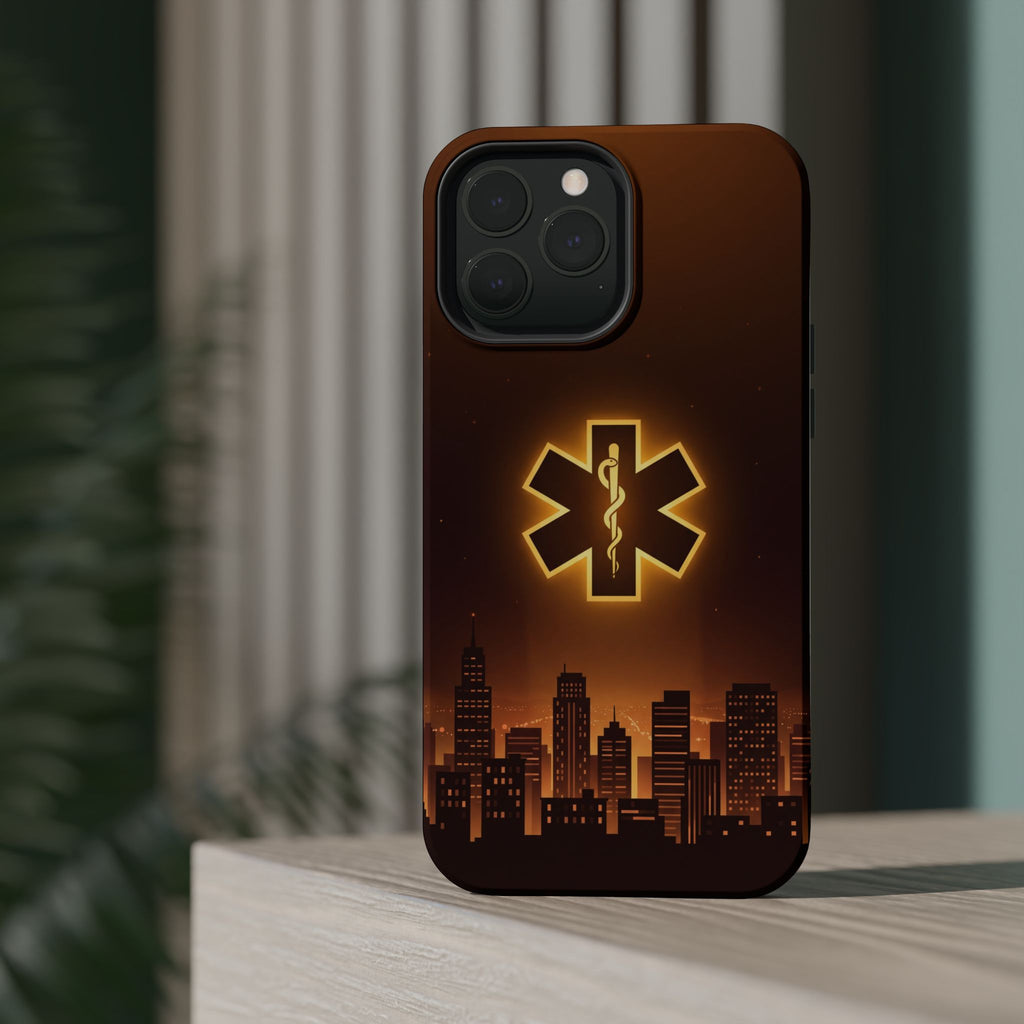 Paramedic/EMT Skyline Phone Case — Magnetic Wireless Charging Cover