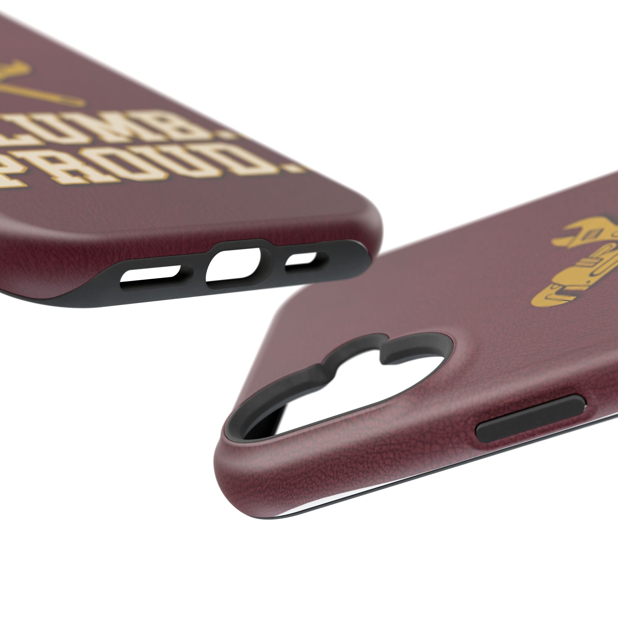 Plumb. Proud. Phone Case — Crossed Wrenches Wireless Charging Cover