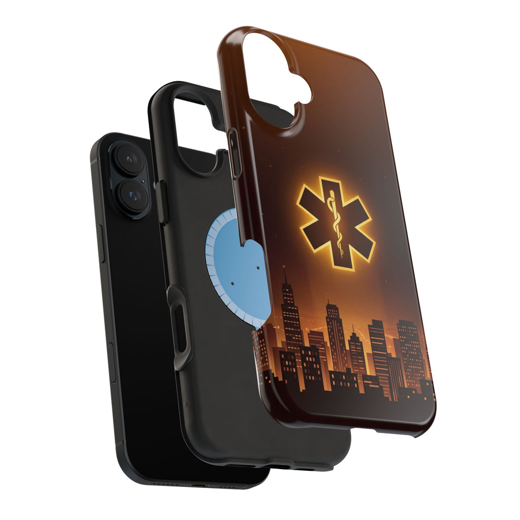 Paramedic/EMT Skyline Phone Case — Magnetic Wireless Charging Cover