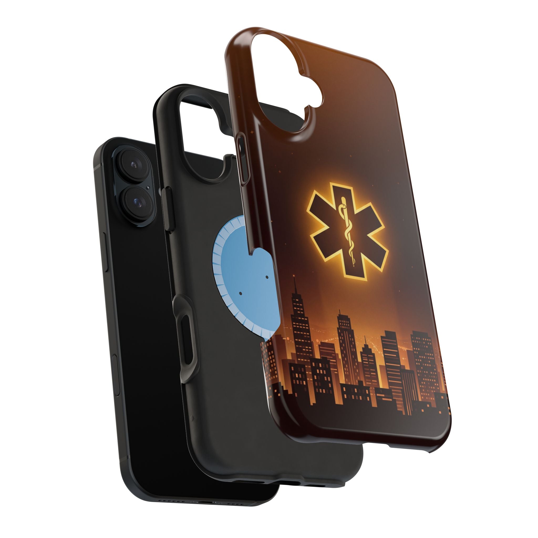Paramedic/EMT Skyline Phone Case — Magnetic Wireless Charging Cover
