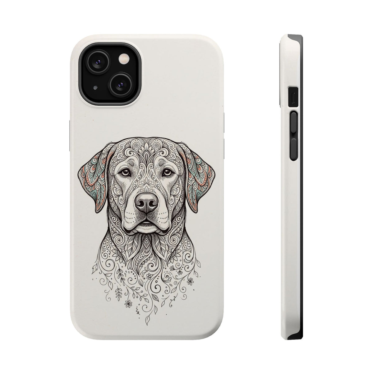 Mandala Labrador Phone Case — Tough Magnetic Case with Wireless Charging