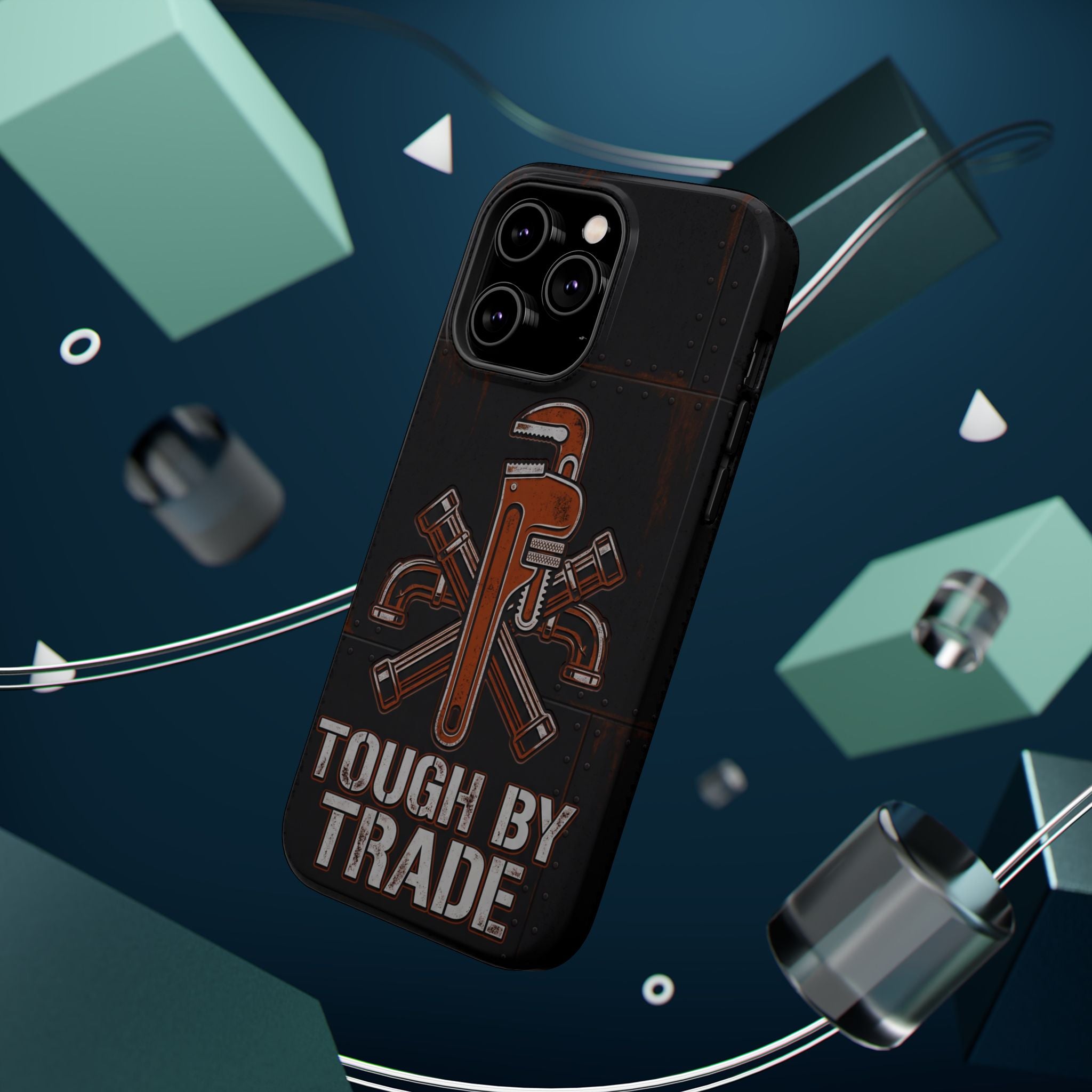 Tough By Trade Phone Case — Crossed Wrenches Wireless Charging Cover