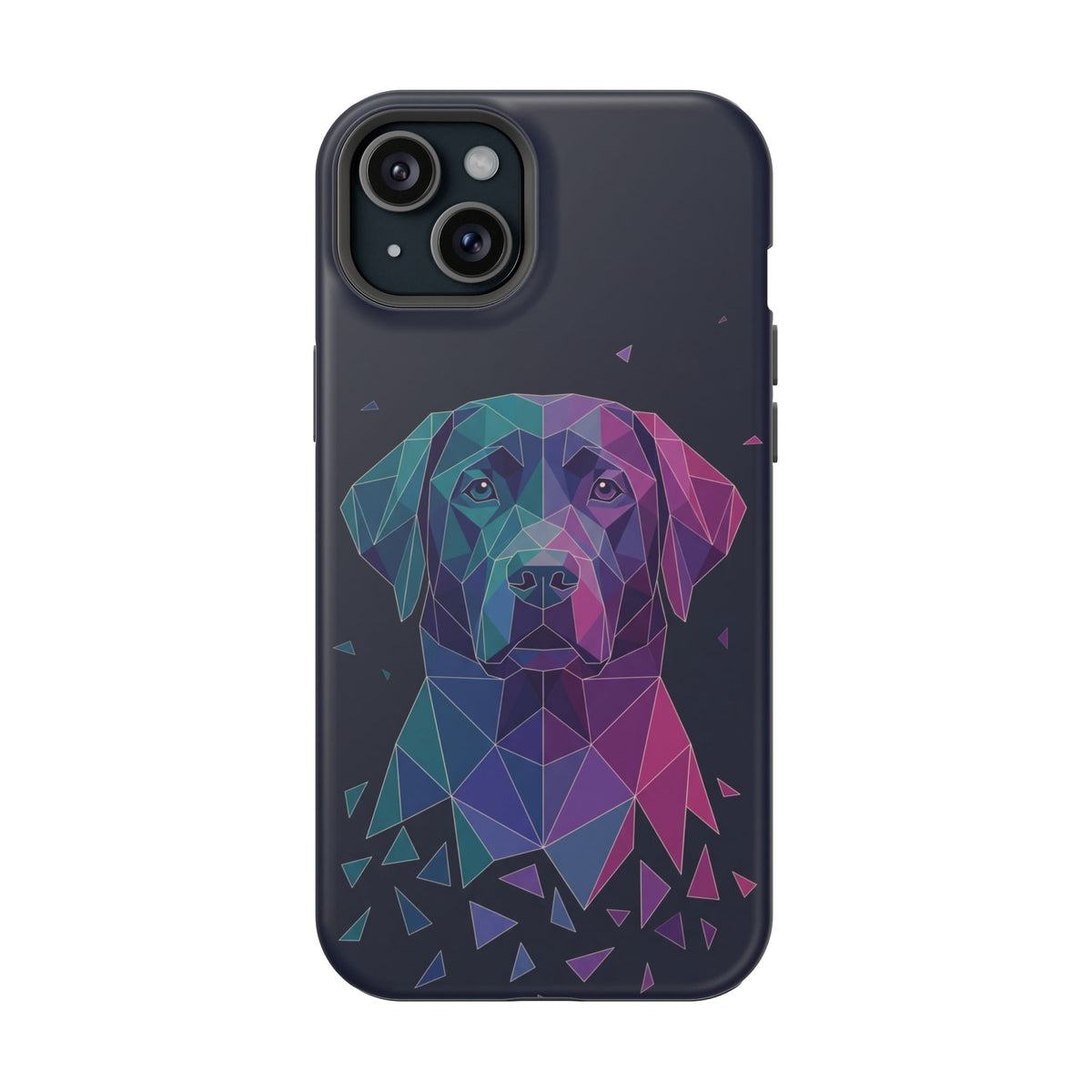 Geometric Labrador Phone Case — Tough Magnetic Case with Wireless Charging
