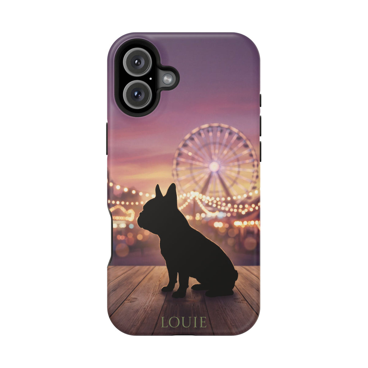 Personalized French Bulldog Carnival Nights Phone Case — Wireless Charging Cover
