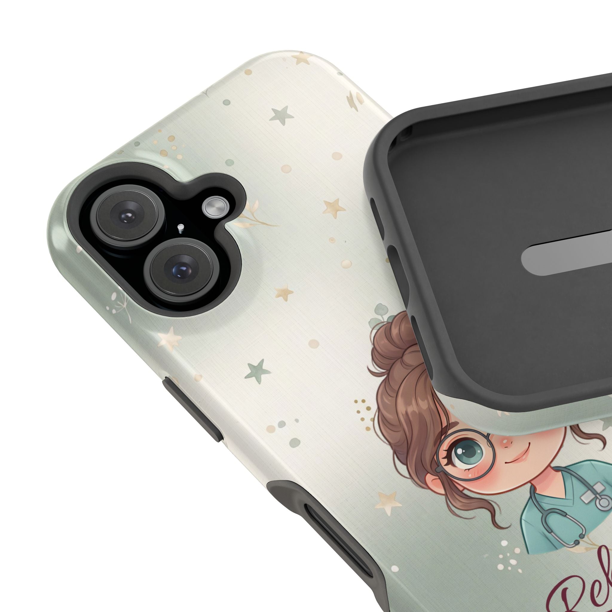Personalized Starry Nurse Phone Case — Wireless Charging Cover