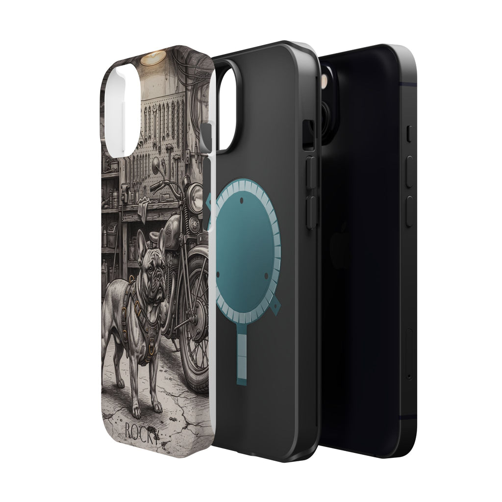 Personalized French Bulldog Vintage Street Phone Case — Wireless Charging Cover