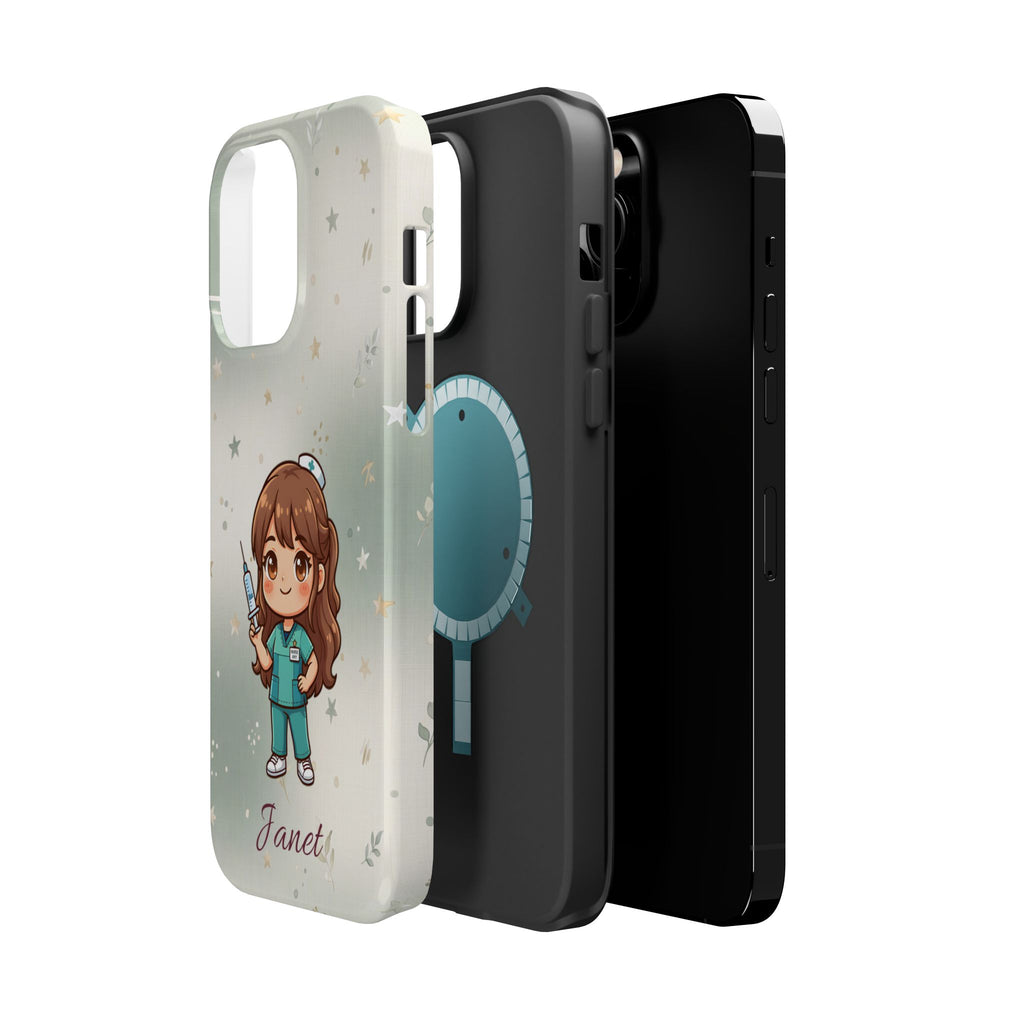 Personalized Nurse with Syringe Phone Case — Wireless Charging Cover