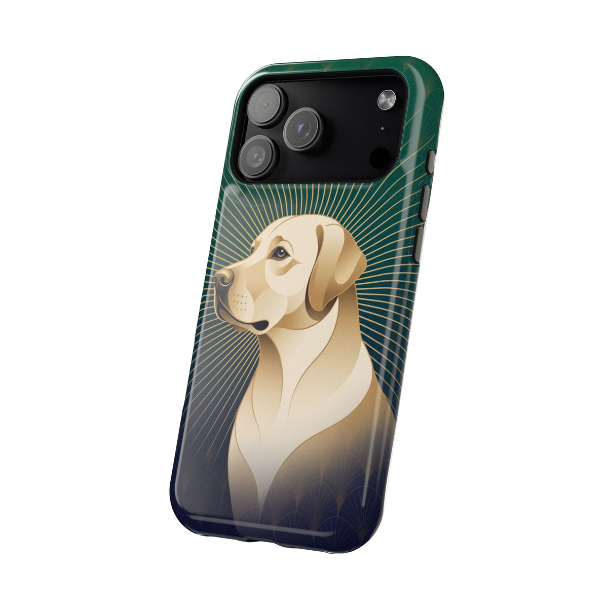 Art Deco Labrador Phone Case — Tough Magnetic Case with Wireless Charging