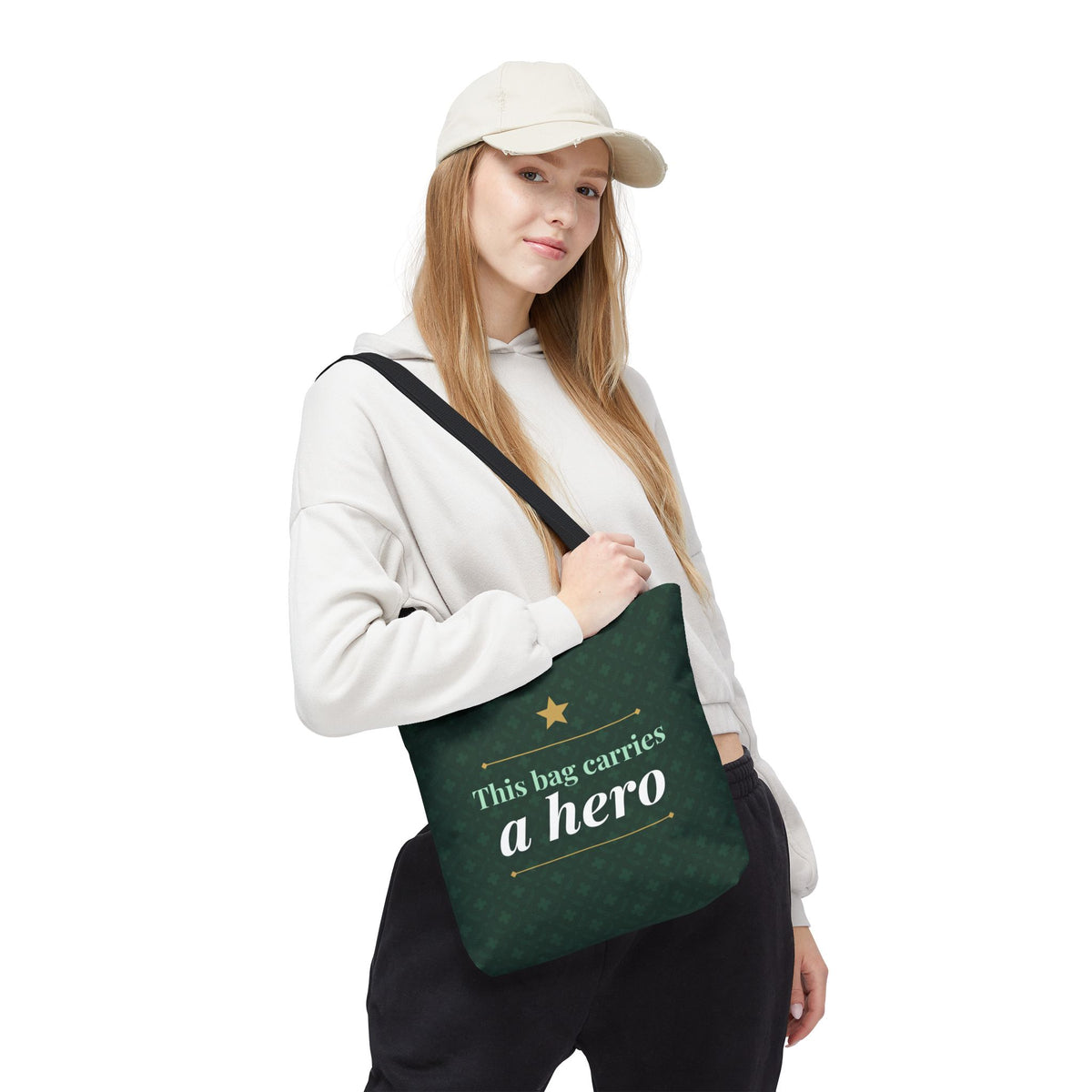 This Bag Carries a Hero Tote | Nurse Gift Tote Bag | Essential Worker Appreciation Gift | Premium Polyester Carry-All