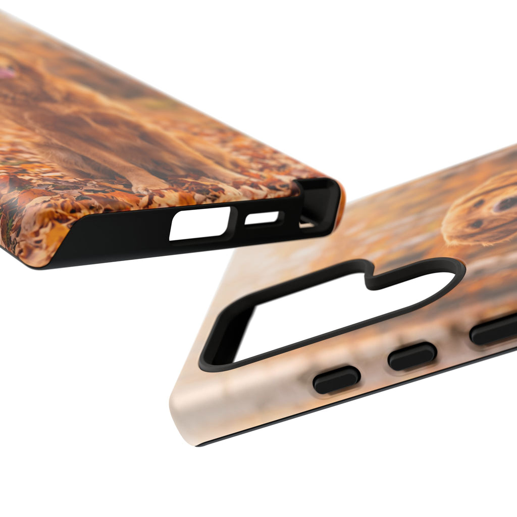 Golden Retriever Autumn Forest Phone Case | Happy Dog in Fall Foliage | Samsung & iPhone