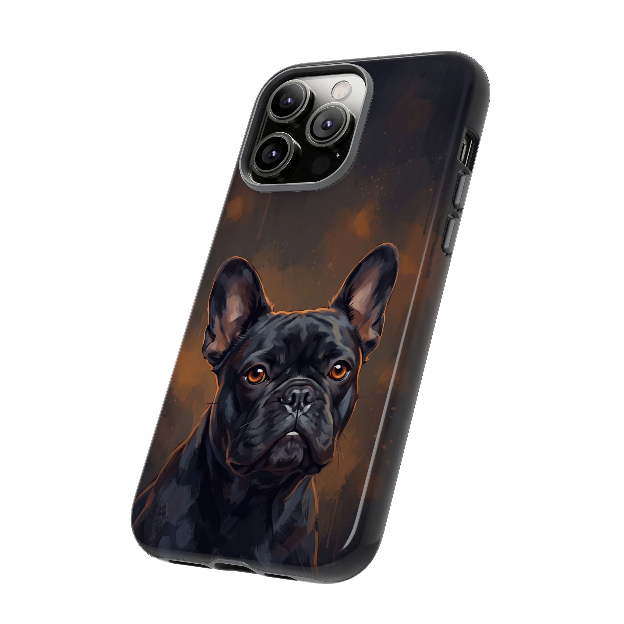 Moody French Bulldog Portrait Phone Case | Dramatic Studio Photography Style | iPhone & Samsung