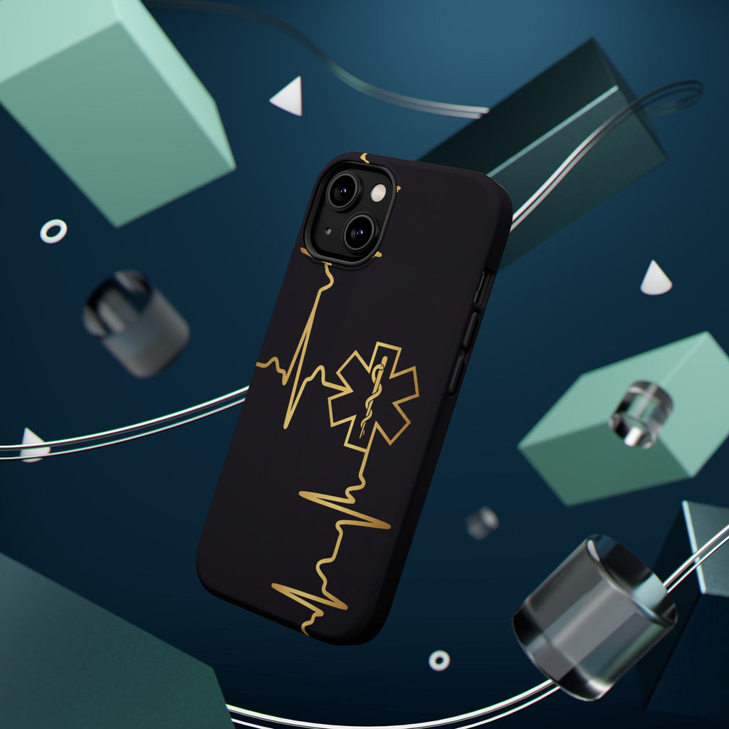 Paramedic/EMT Heartbeat Line Phone Case — Magnetic Wireless Charging Cover