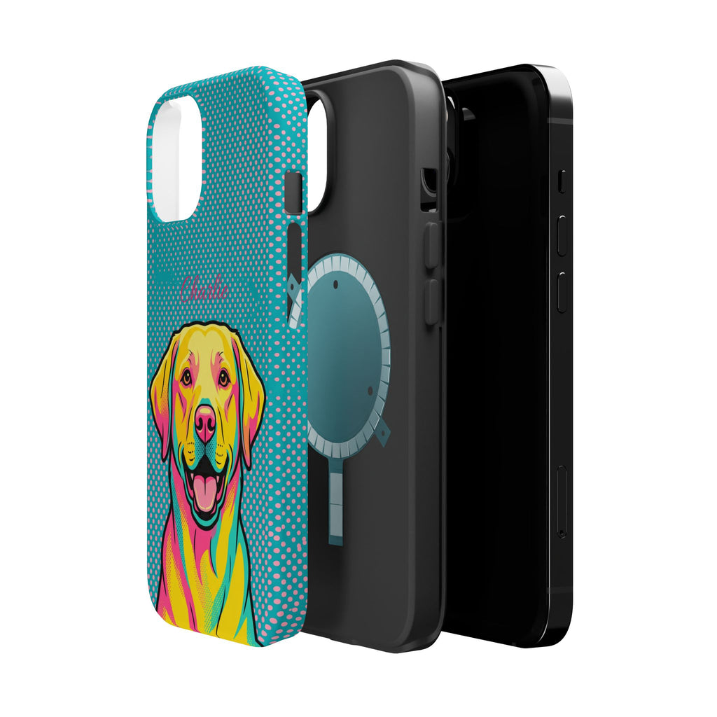 Personalized Pop Art Labrador Phone Case — Tough Magnetic Case with Wireless Charging