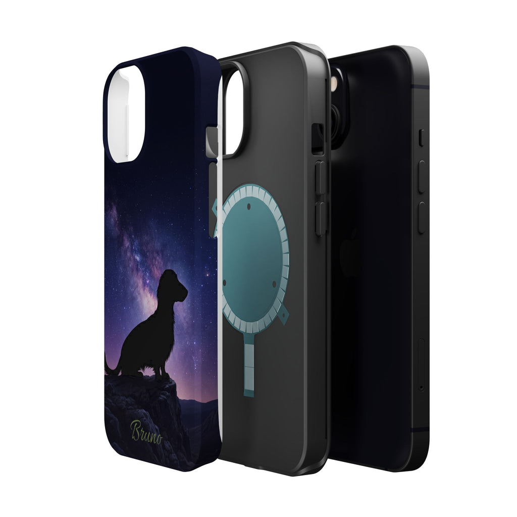 Personalized Dachshund Starry Night Phone Case — Wireless Charging Cover