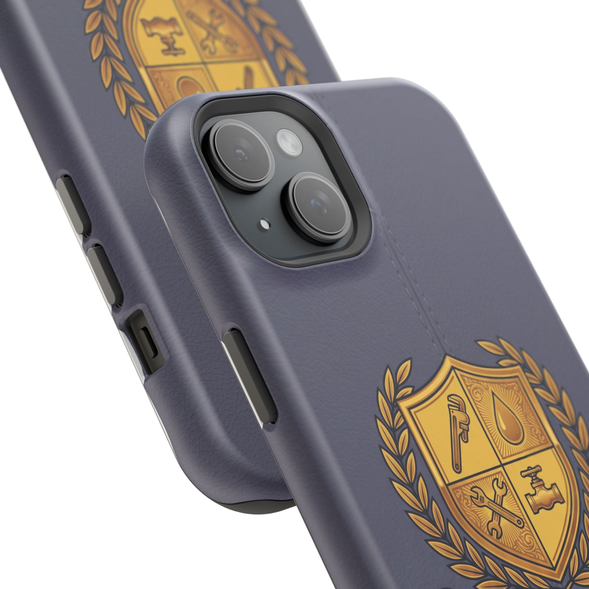 Master Plumber Crest Phone Case — Heraldic Shield Wireless Charging Cover