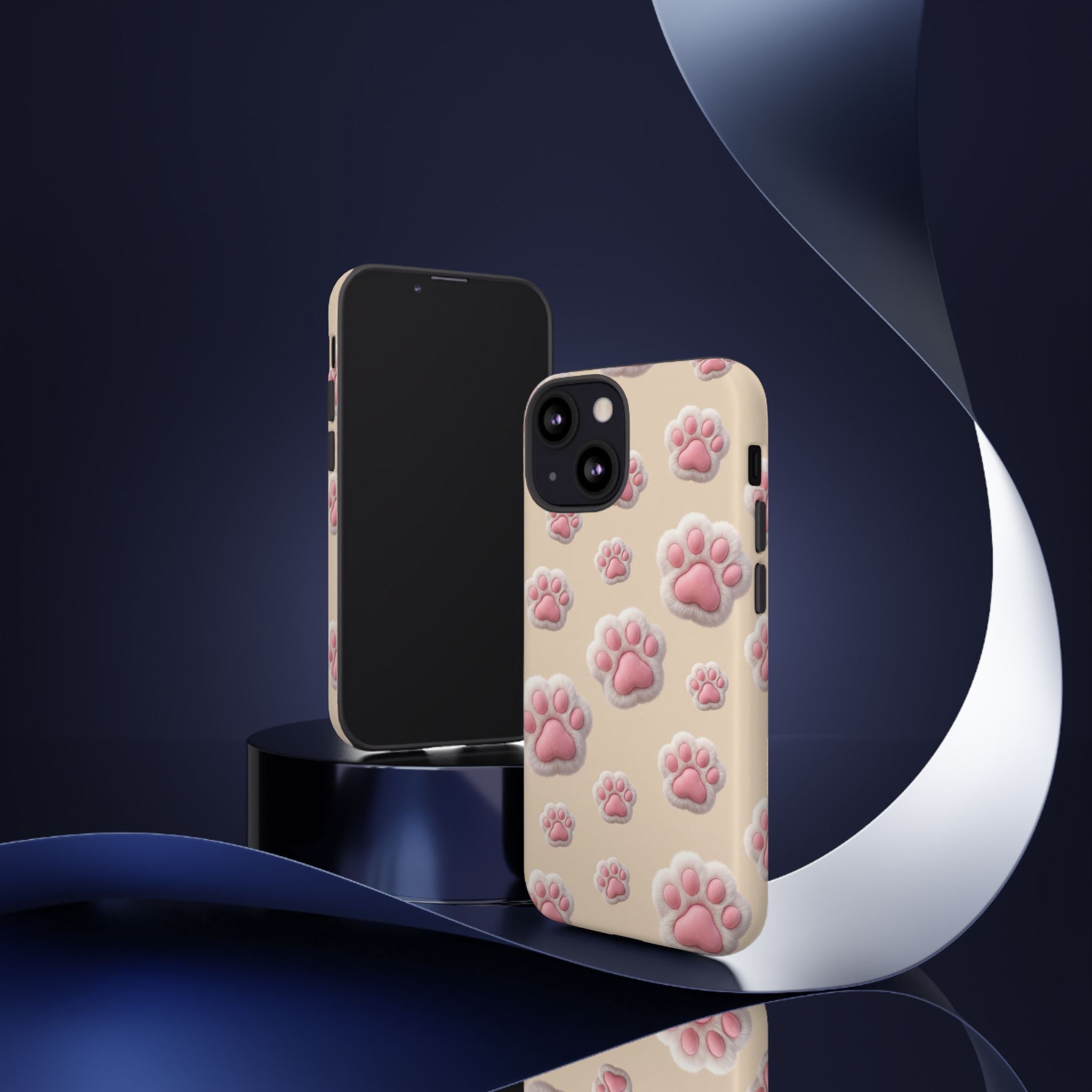 Golden Retriever Paw Print Phone Case | Cute Pink Paw Pattern for Dog Lovers | iPhone & Samsung