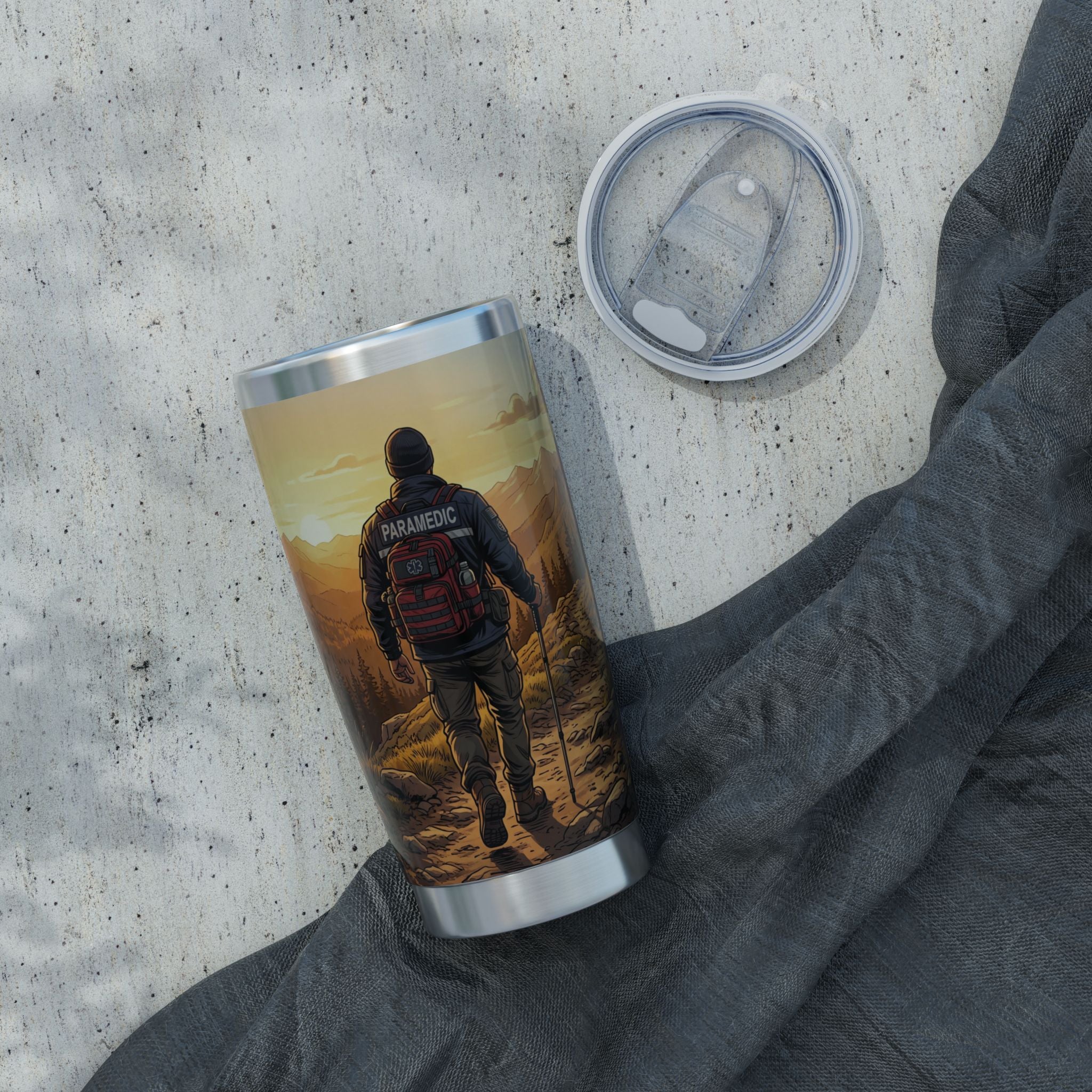 Paramedic/EMT 20oz Tumbler – Mountain Rescue Illustrated Design