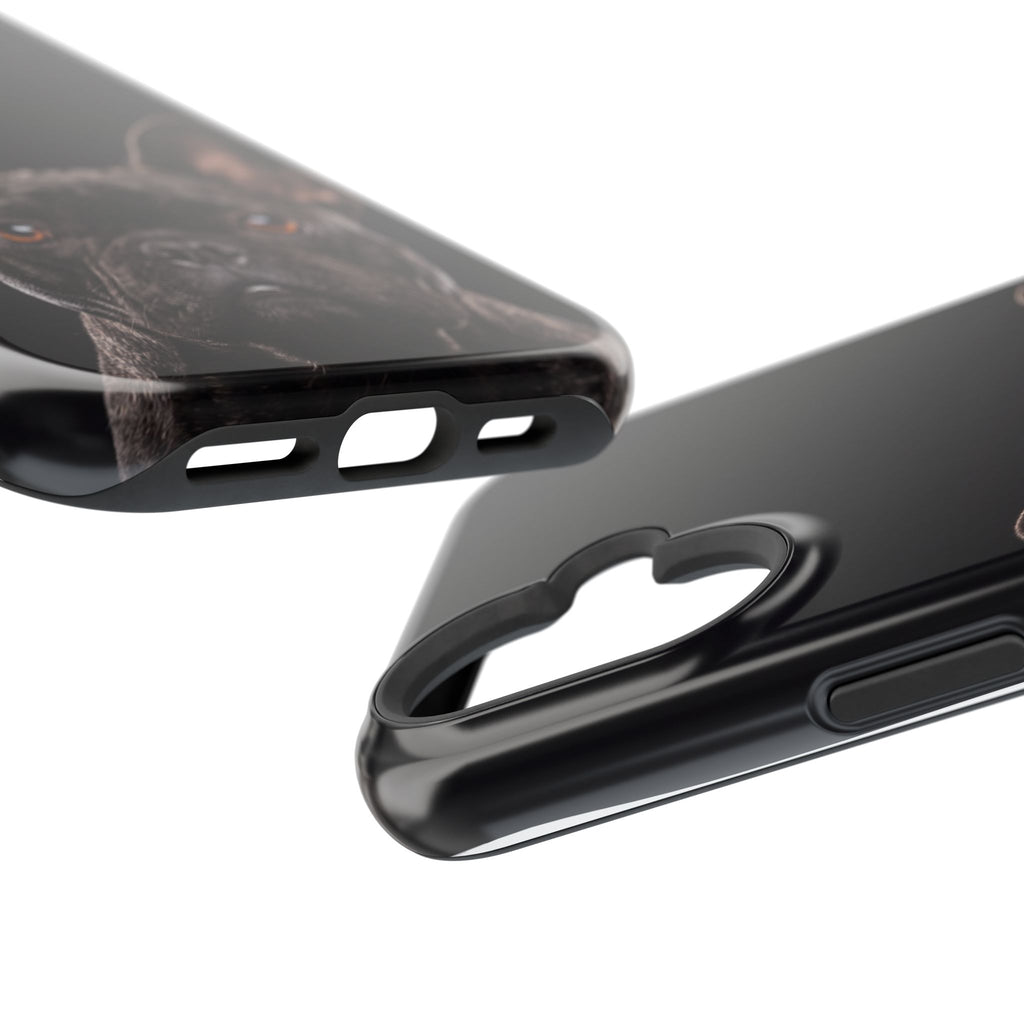 Black French Bulldog Phone Case — Impact-Resistant Wireless Charging Cover