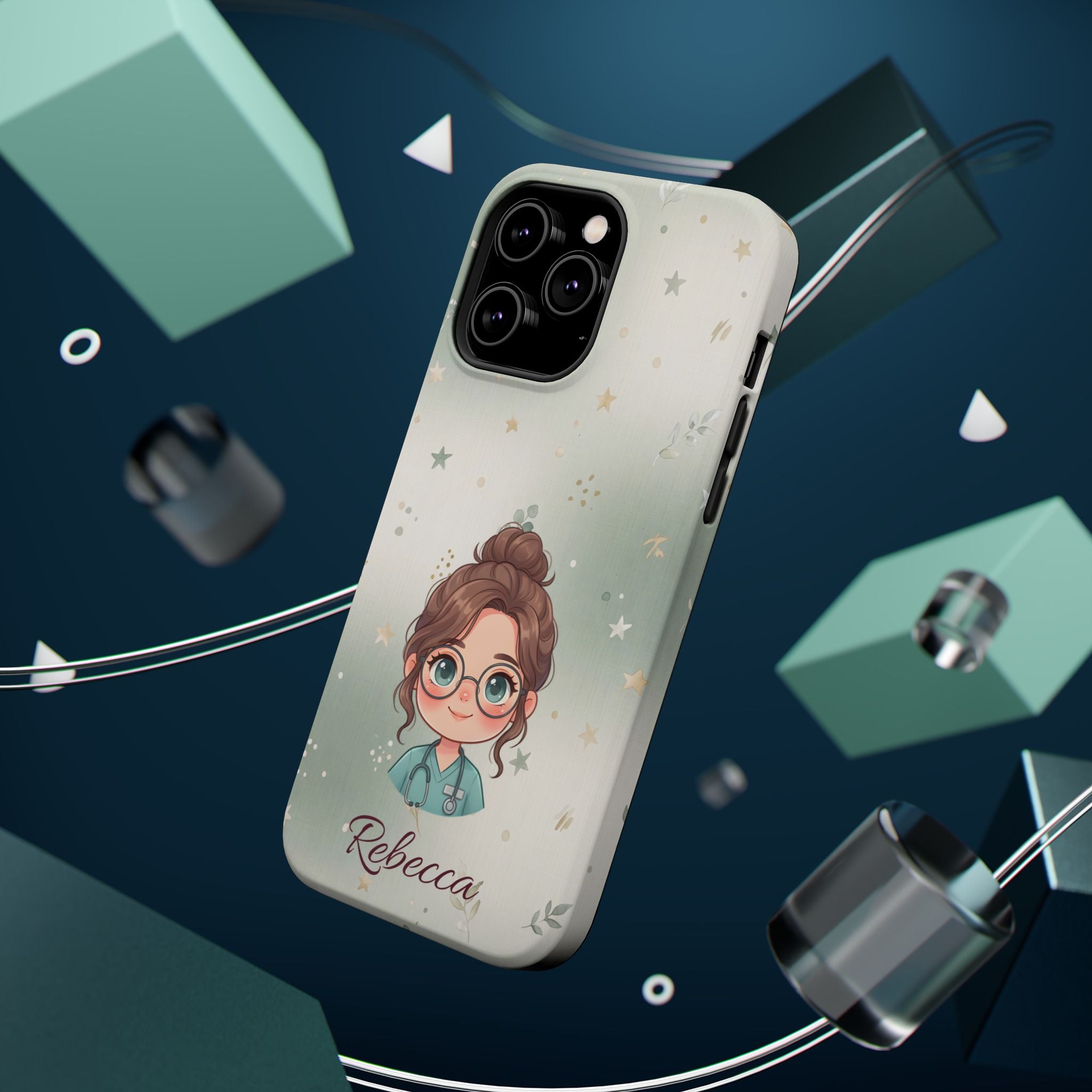 Personalized Starry Nurse Phone Case — Wireless Charging Cover