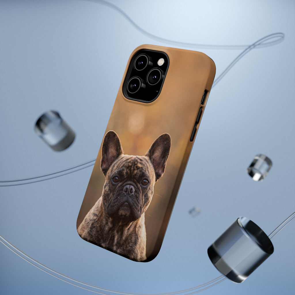 Brindle French Bulldog Phone Case — Impact-Resistant Wireless Charging Cover