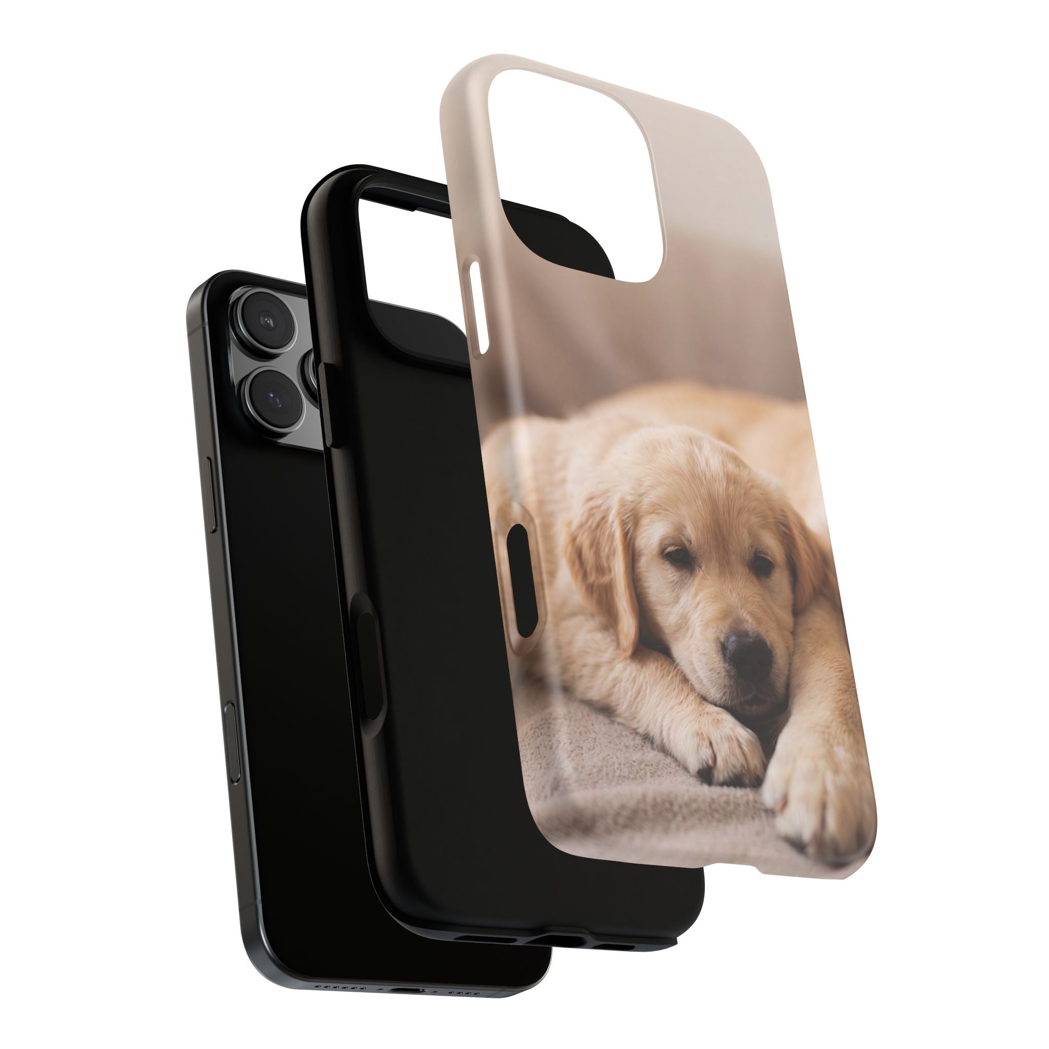 Sleepy Golden Retriever Puppy Phone Case | Cozy Cuddly Puppy Portrait | Samsung & iPhone