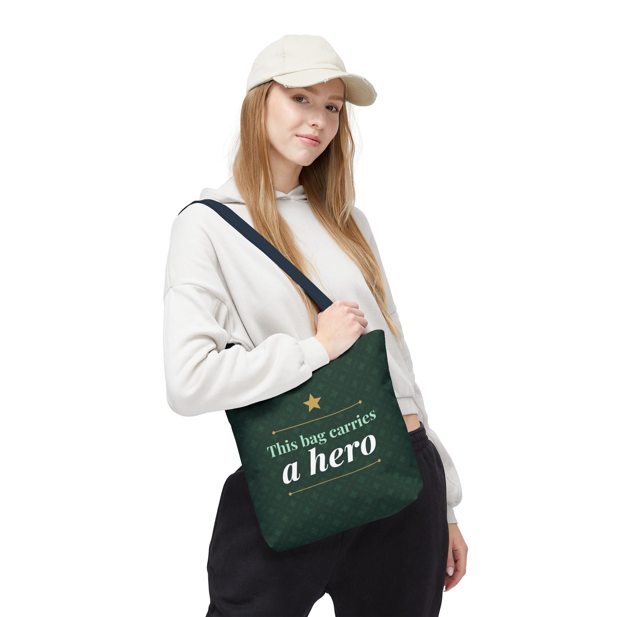 This Bag Carries a Hero Tote | Nurse Gift Tote Bag | Essential Worker Appreciation Gift | Premium Polyester Carry-All