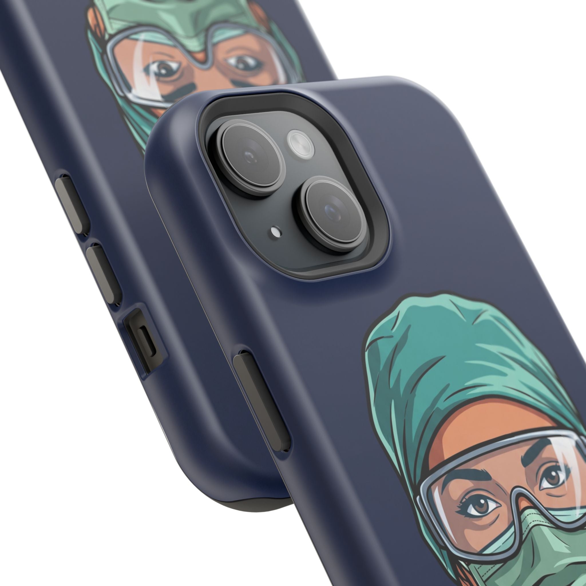 Bold Nurse Portrait Phone Case — Magnetic Wireless Charging Cover