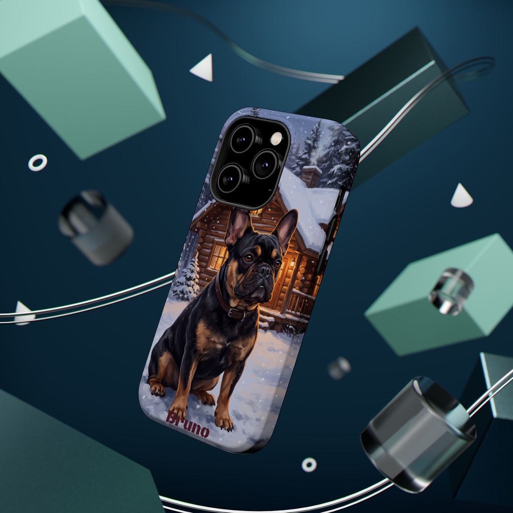 Personalized French Bulldog Cozy Cabin Phone Case — Wireless Charging Cover