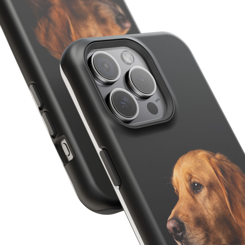 Golden Retriever Portrait Phone Case — Impact-Resistant Wireless Charging Cover