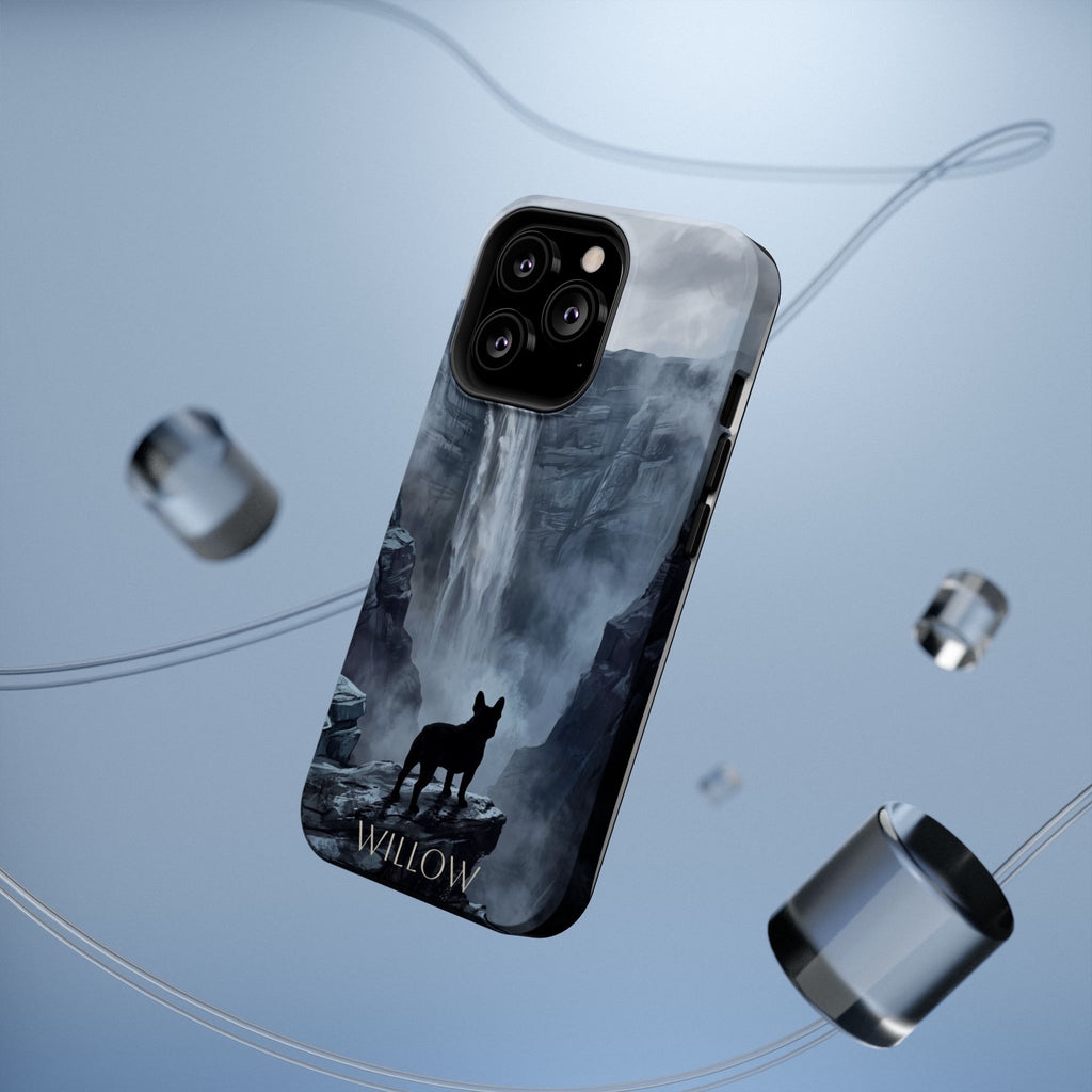 Personalized French Bulldog Misty Waterfall Phone Case — Wireless Charging Cover