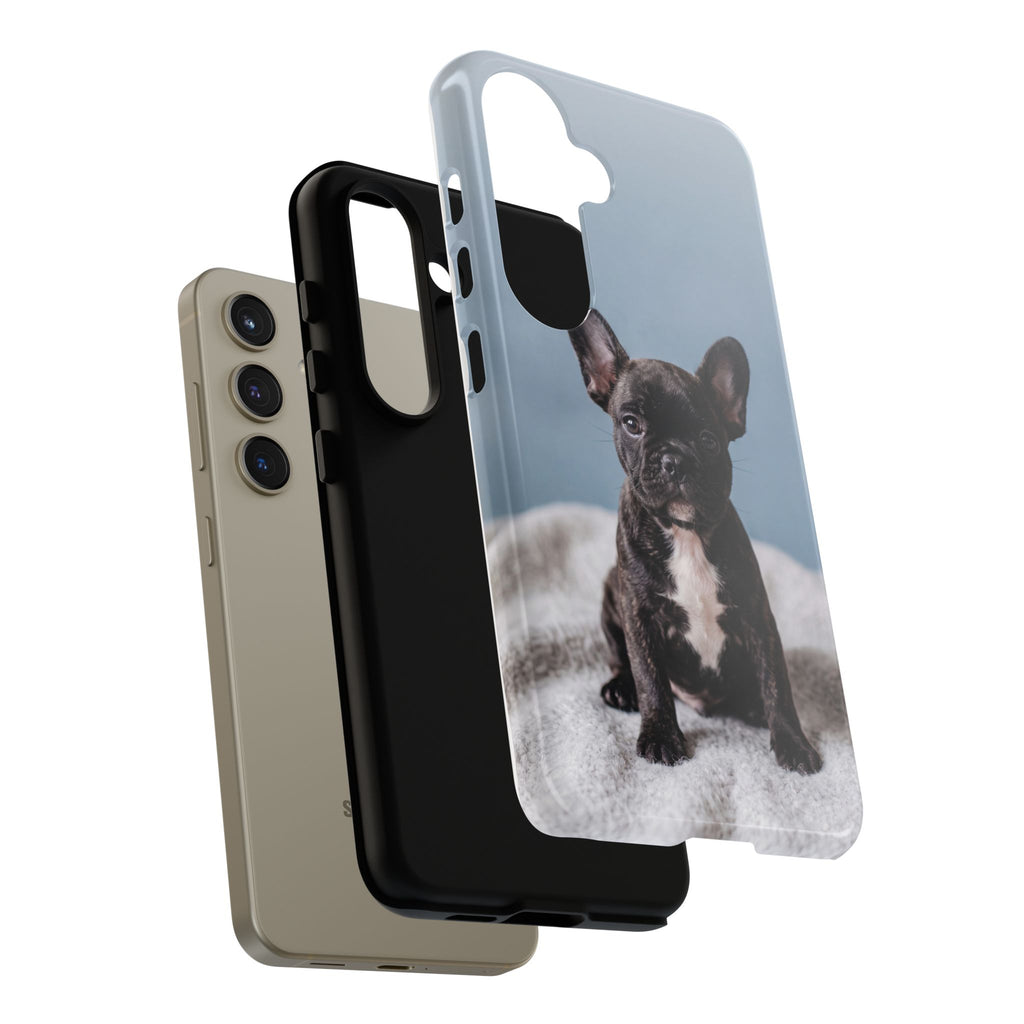 French Bulldog Puppy Phone Case | Adorable Brindle Frenchie Portrait | Samsung & iPhone
