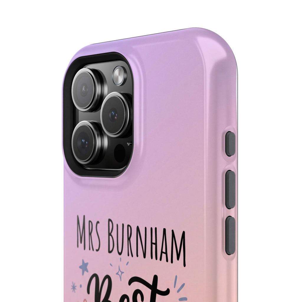 Best Teacher Ever Personalized Phone Case — Wireless Charging Cover