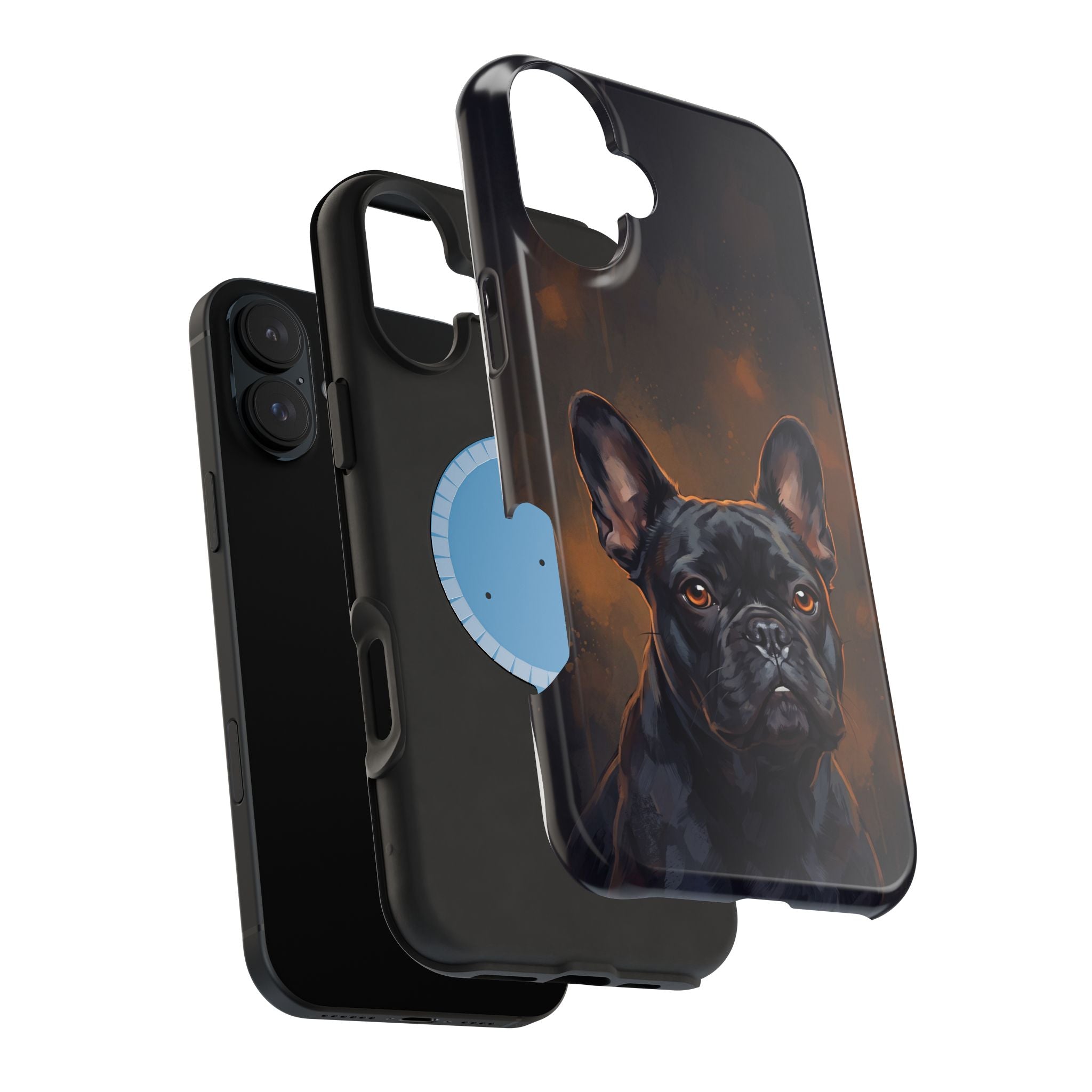 French Bulldog Portrait Phone Case — Impact-Resistant Wireless Charging Cover