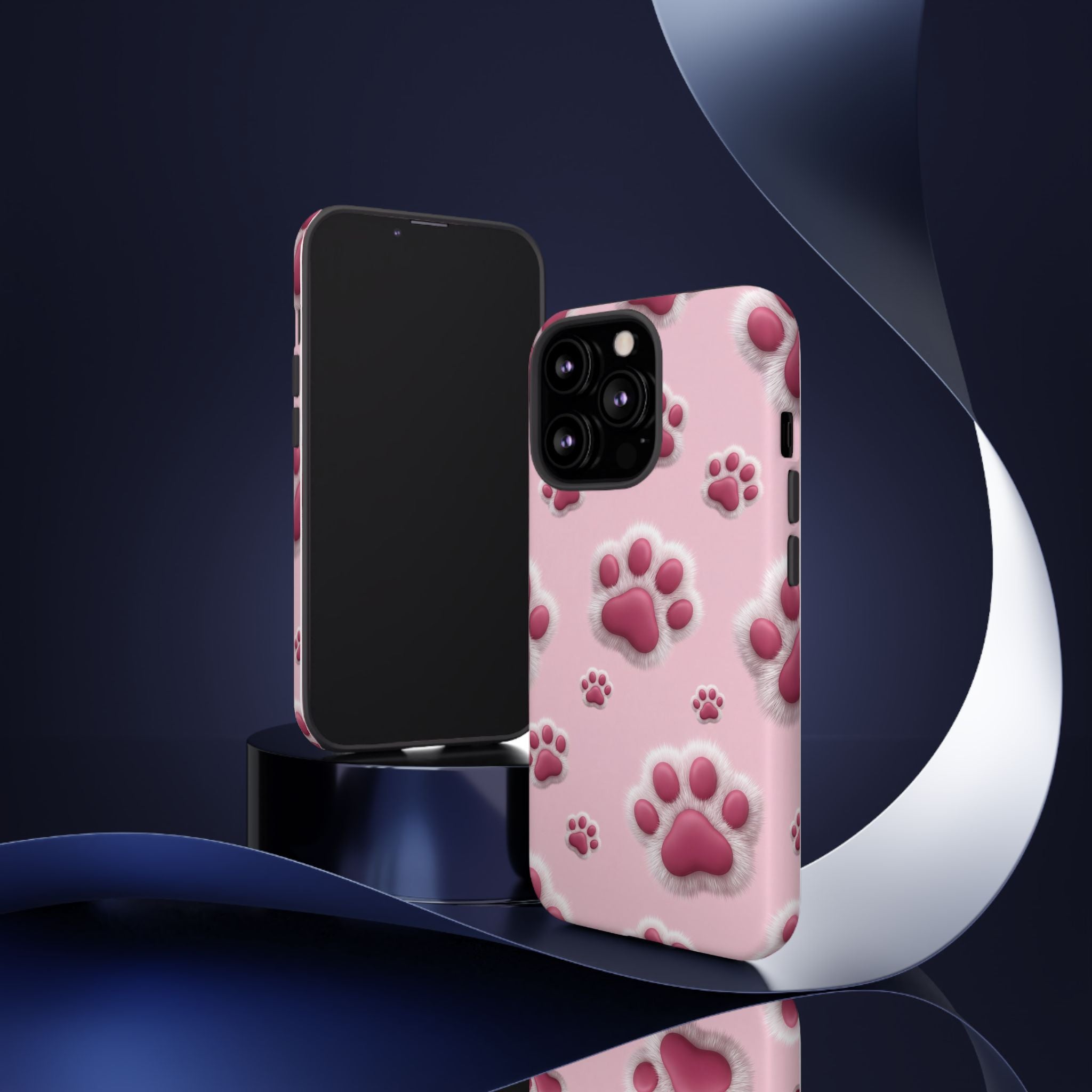 iphone & Samsung - Pink Paws Tough Phone Case — Cute Protective iPhone Cover