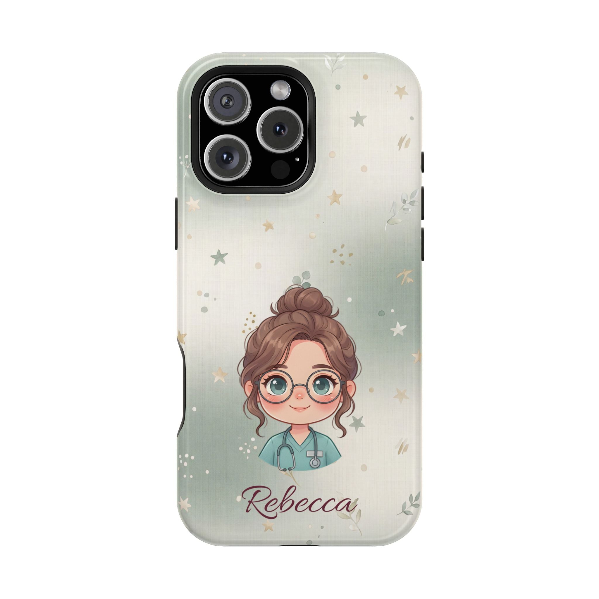 Personalized Starry Nurse Phone Case — Wireless Charging Cover