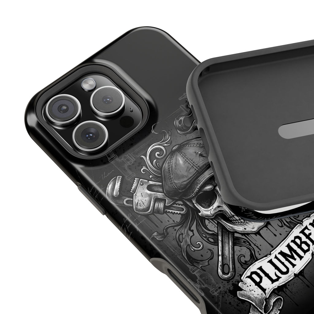 Skull & Wrenches Plumber Phone Case — Wireless Charging Cover